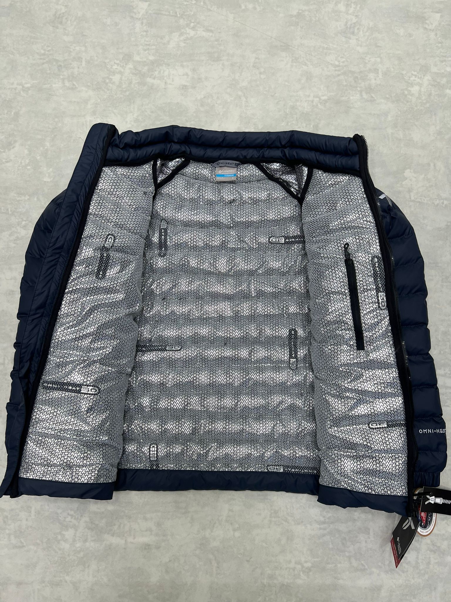 3D Termal Limited Edition Tıtanıum Omni Heat Navy Blue Kapşonsuz Mont
