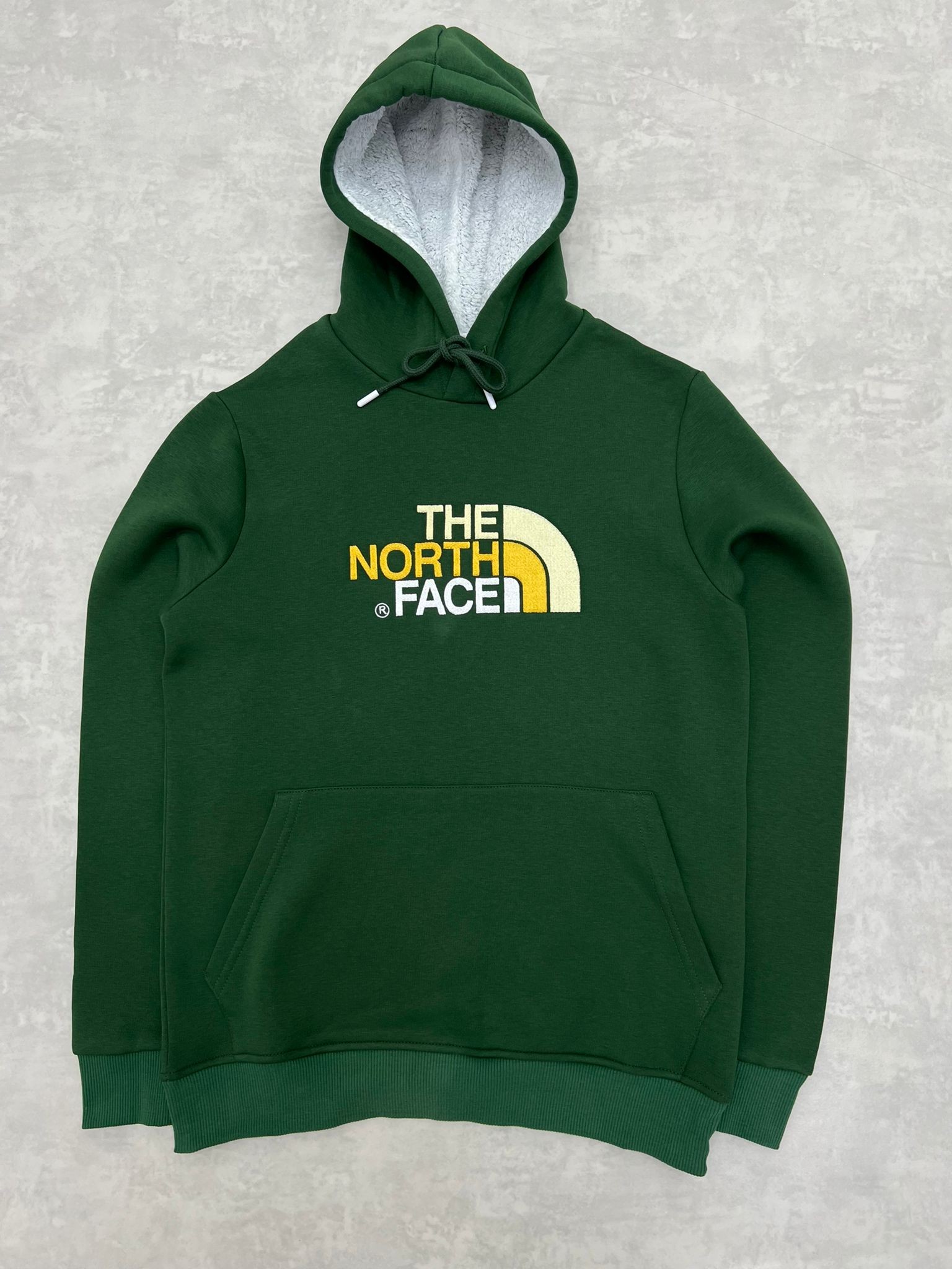 Mid İcon Full Nakış Kapşonu Polarlı Dark Green Sweatshirt