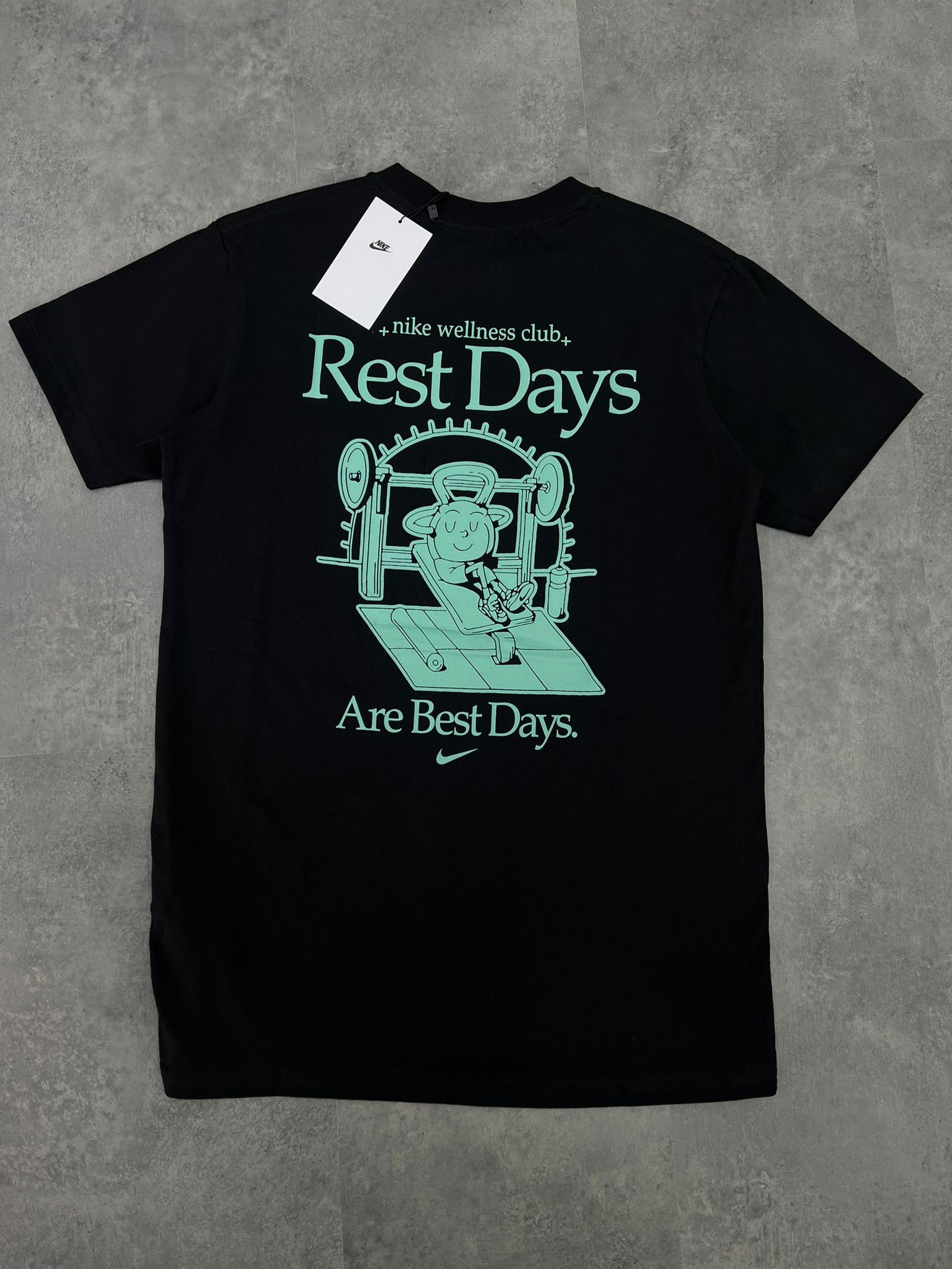 Yeni Sezon Back To Print  Rest Days Black T-shirt