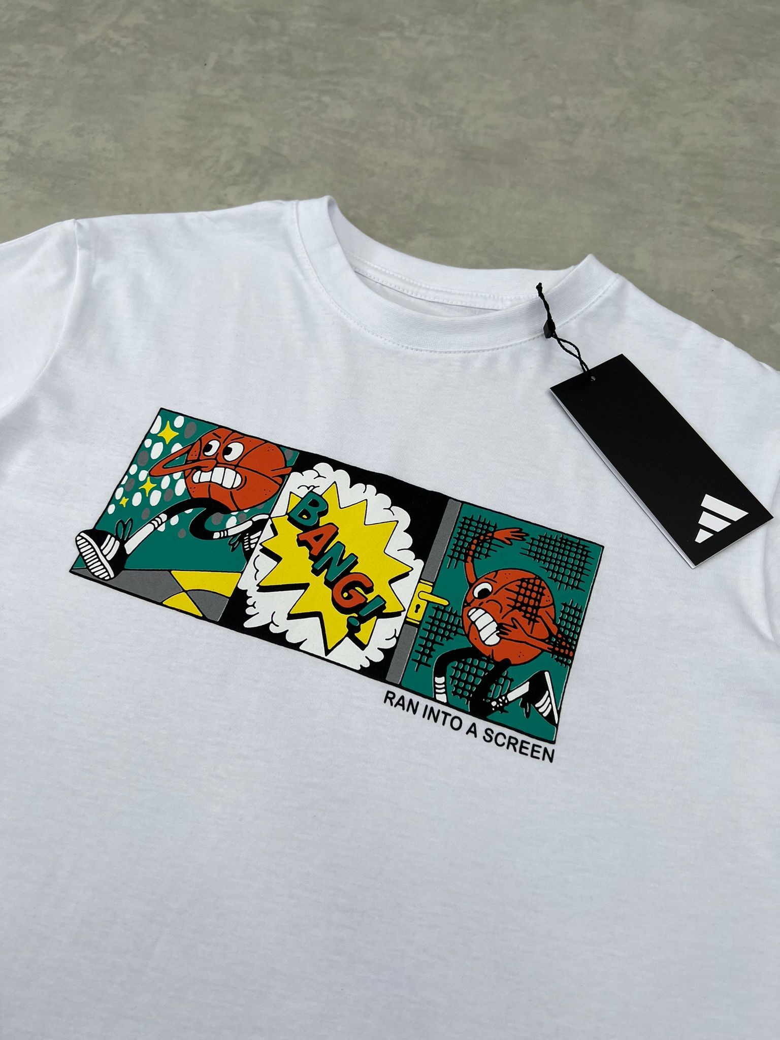 Color Box Basketball White  T-Shirt