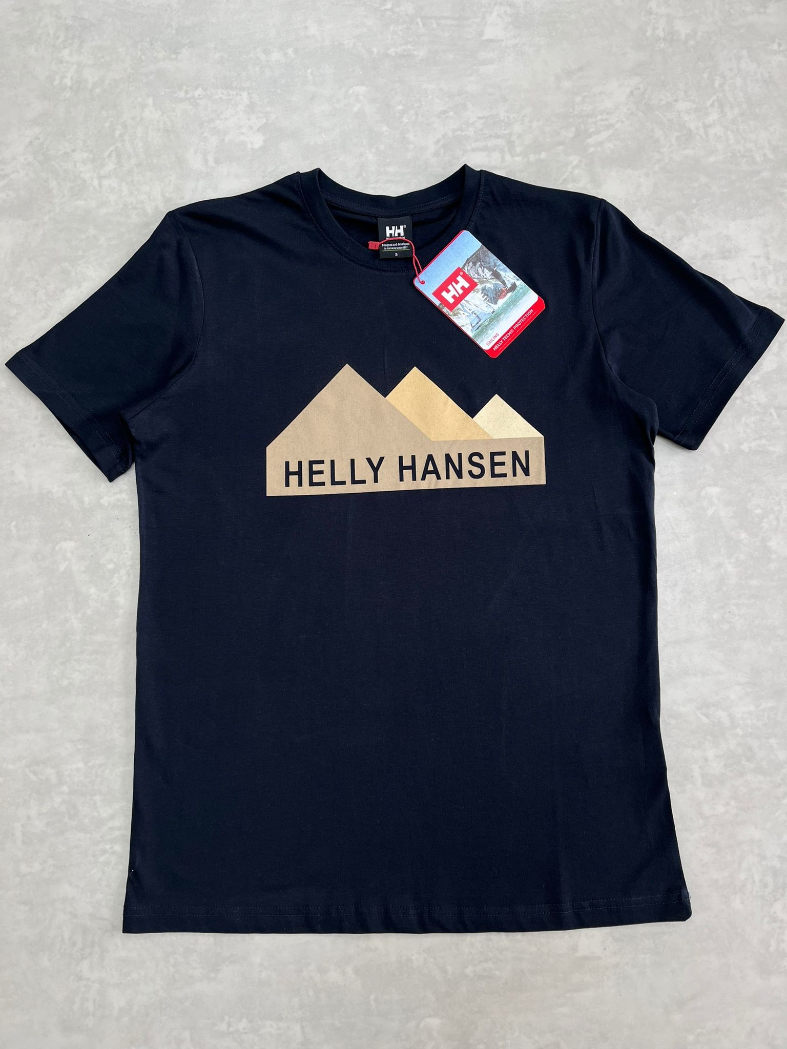 Mountain Mid Logo Navy Blue  T-shirt