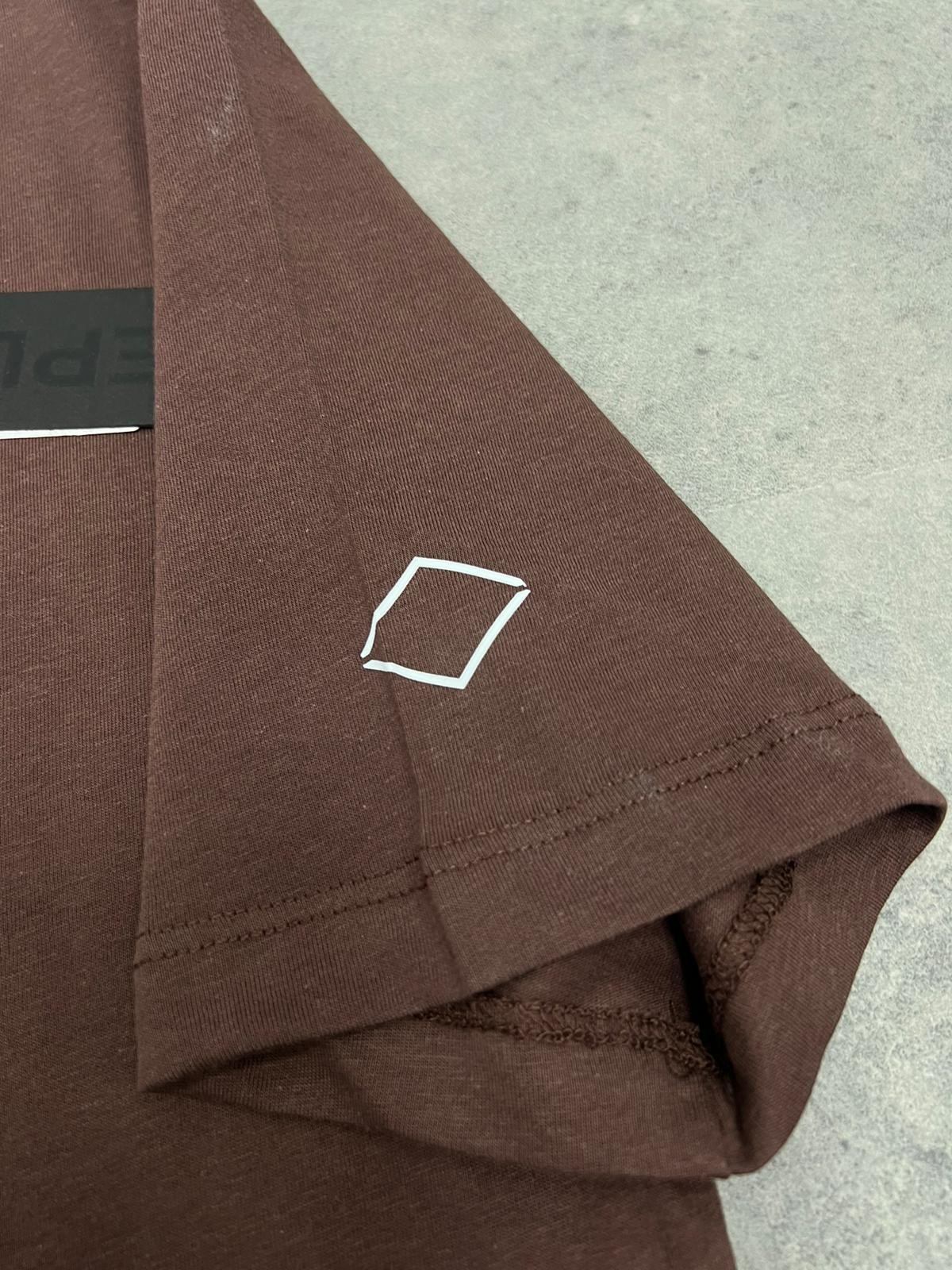 Yeni Sezon Mid Icon Logo Brown  T-shirt
