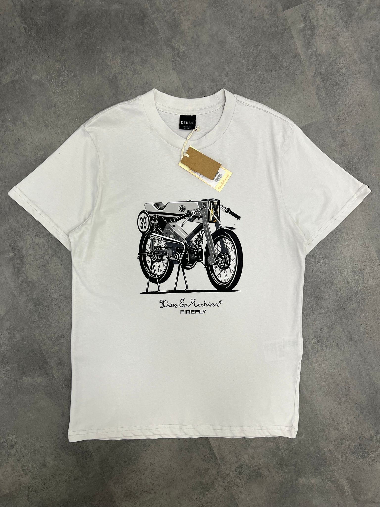 Yeni Sezon Ex Machina Fire Flay Light Gray T-shirt