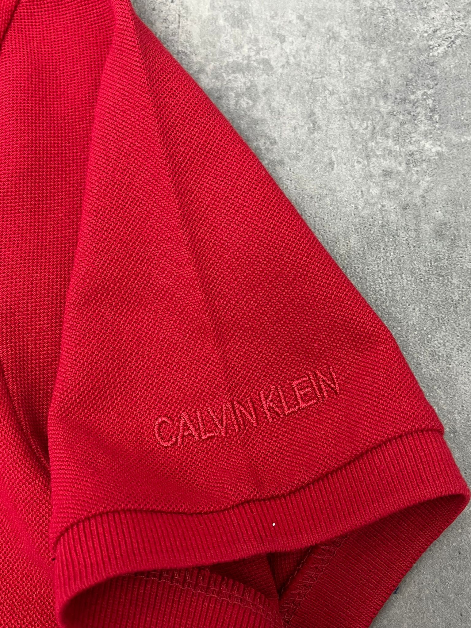 Yeni Sezon Basic Ceast Mini Logo Red T-shirt