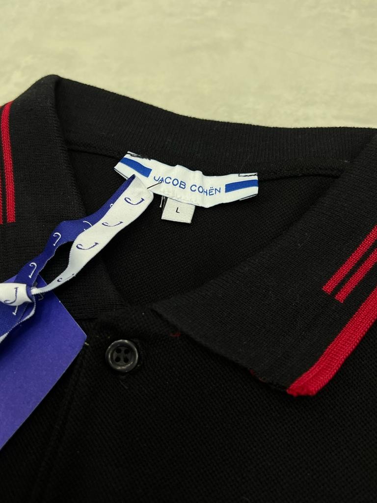 Basic Yaka Detaylı Red/Black Polo Yaka T-shirt