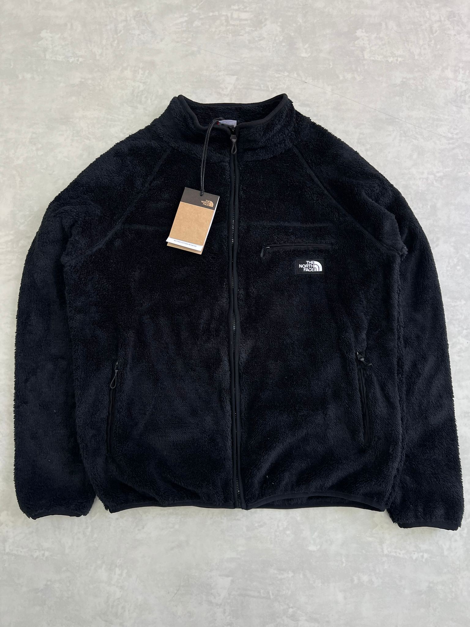 Yeni Sezon Tam Fermuarlı Classic Peluş Black Ceket 