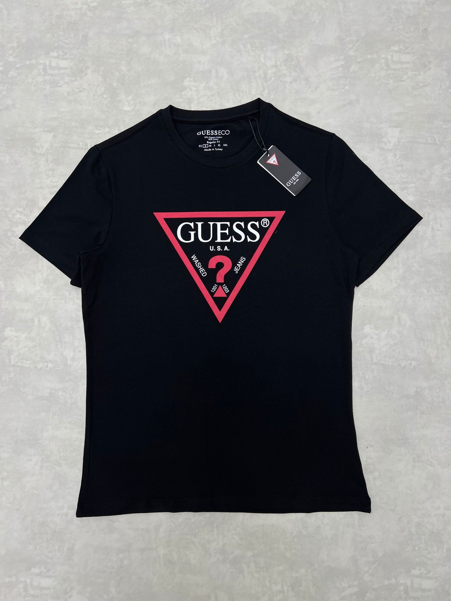 Yeni Sezon Washed Mid Logo  Black T-shirt