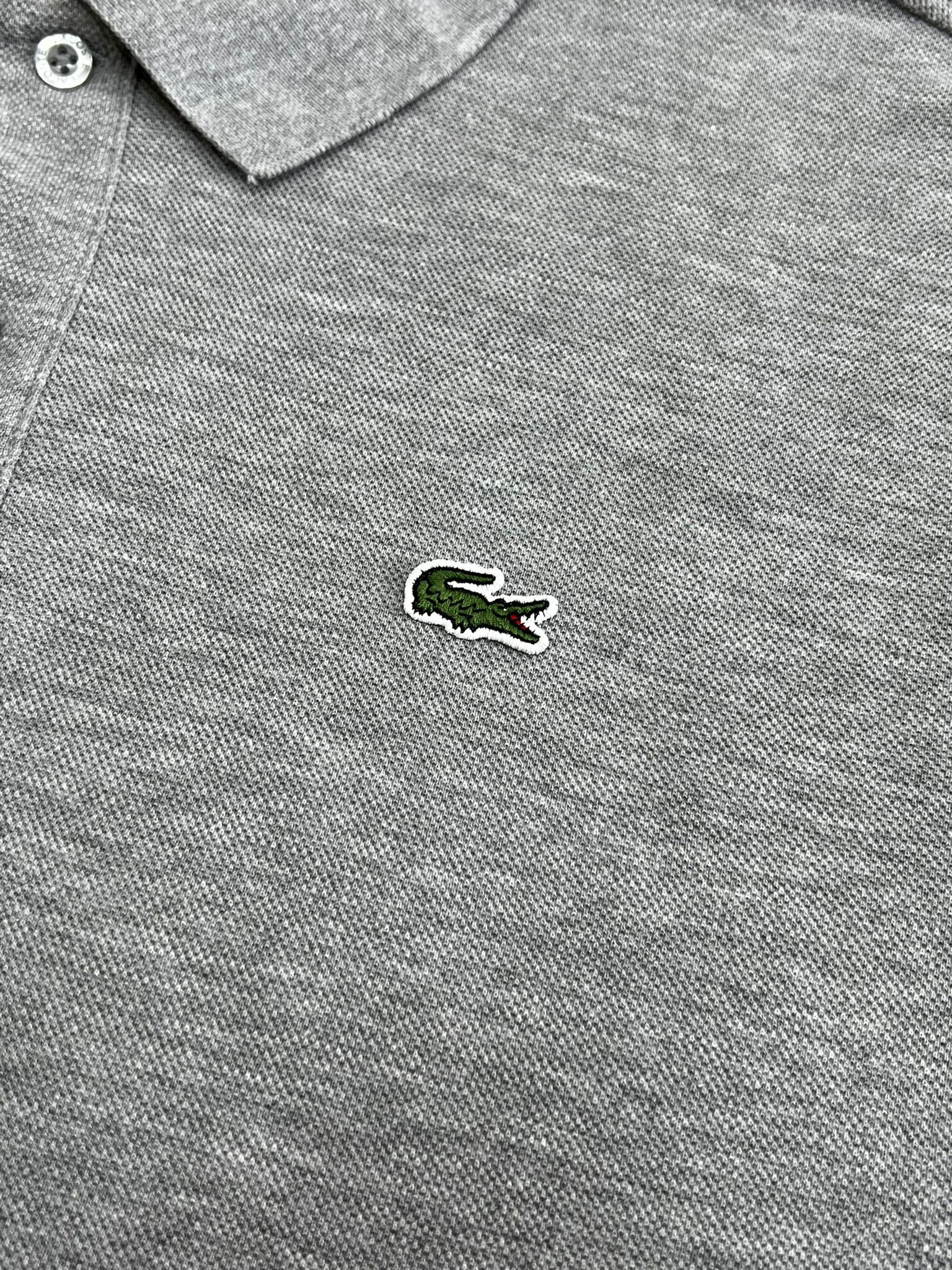 Classic Patch Mini Logo Polo Yaka Gray T-shirt