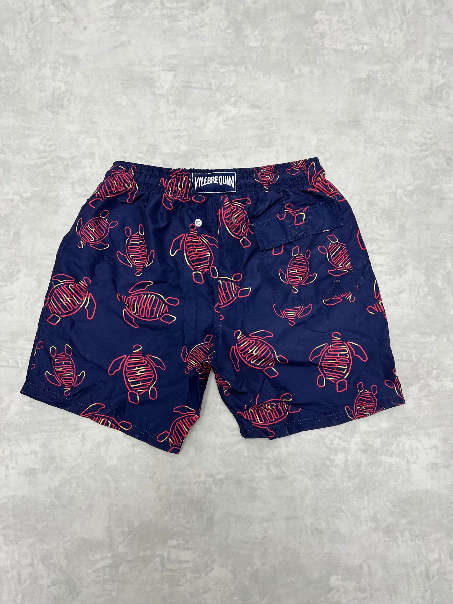 Digital Desenli Fast Drying Tortoise Dark Blue Deniz Şortu