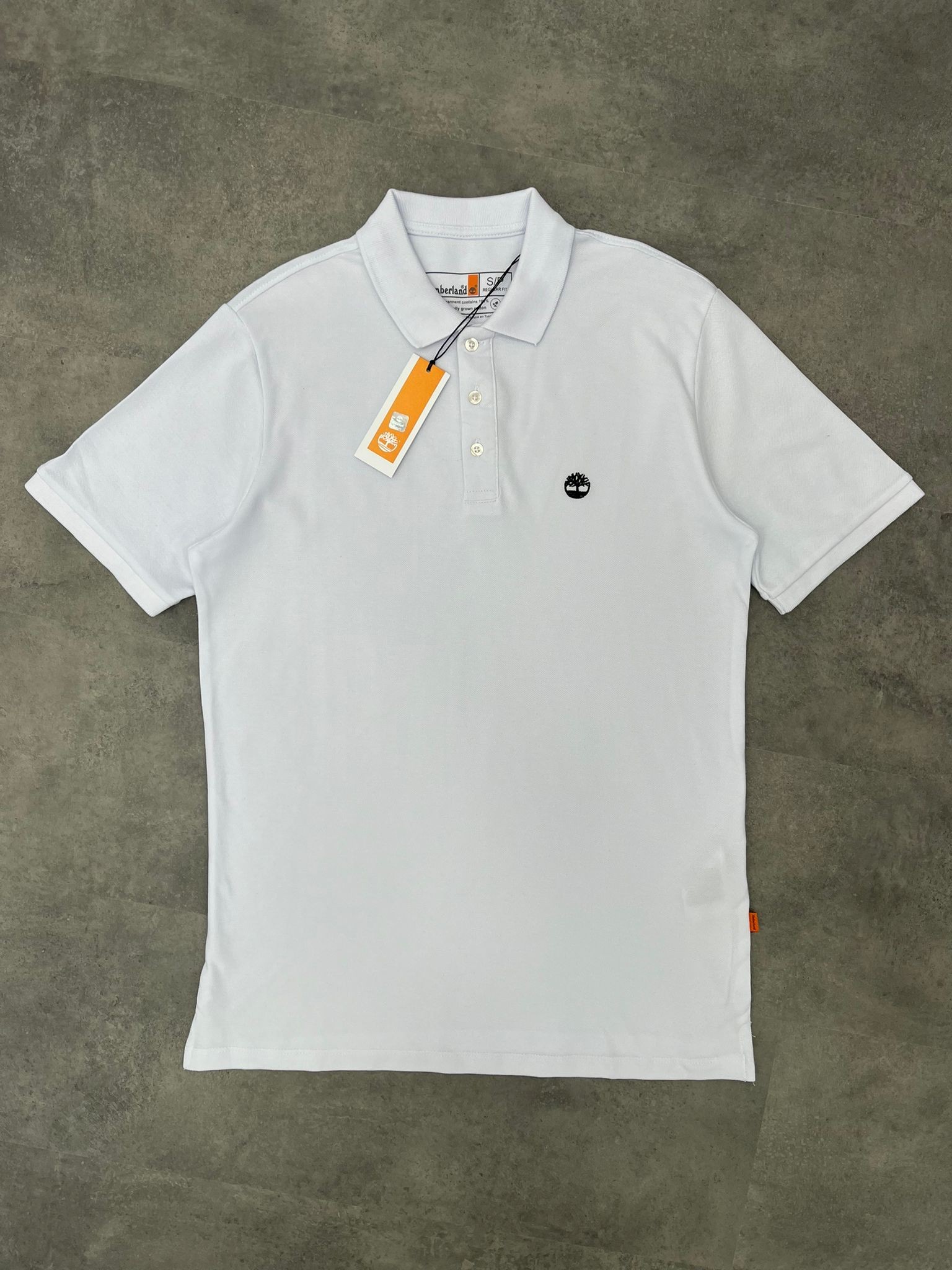 Yeni Sezon Wooden Basic Mini Logo Classic White Polo Yaka