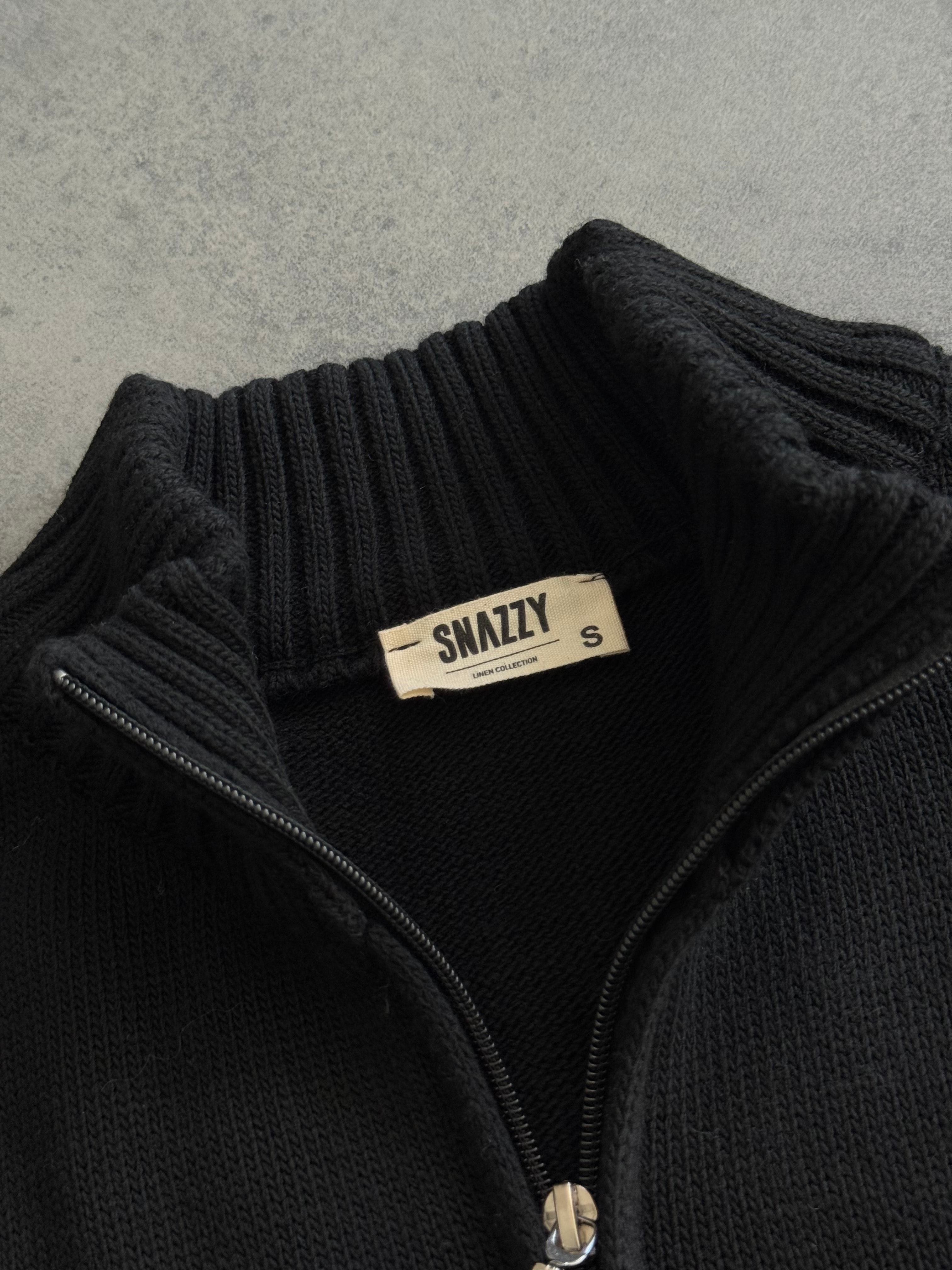 Yeni Sezon Premium Özel Örgü Yarım Fermuarlı Sweatshirt