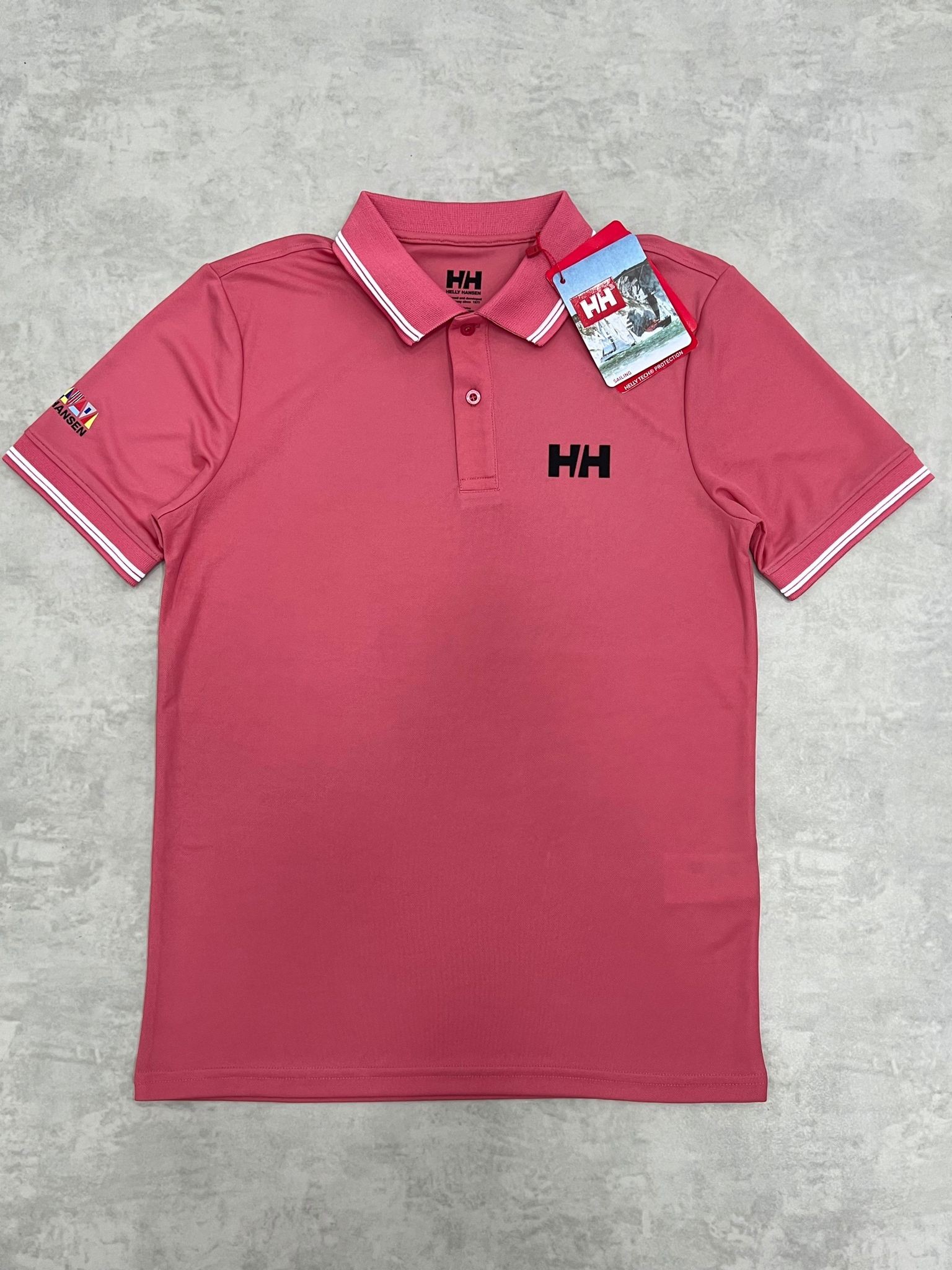 Kol Detaylı Model  Clima Cool (Nefes Alan) Polo Yaka Ligt Pink T-shirt