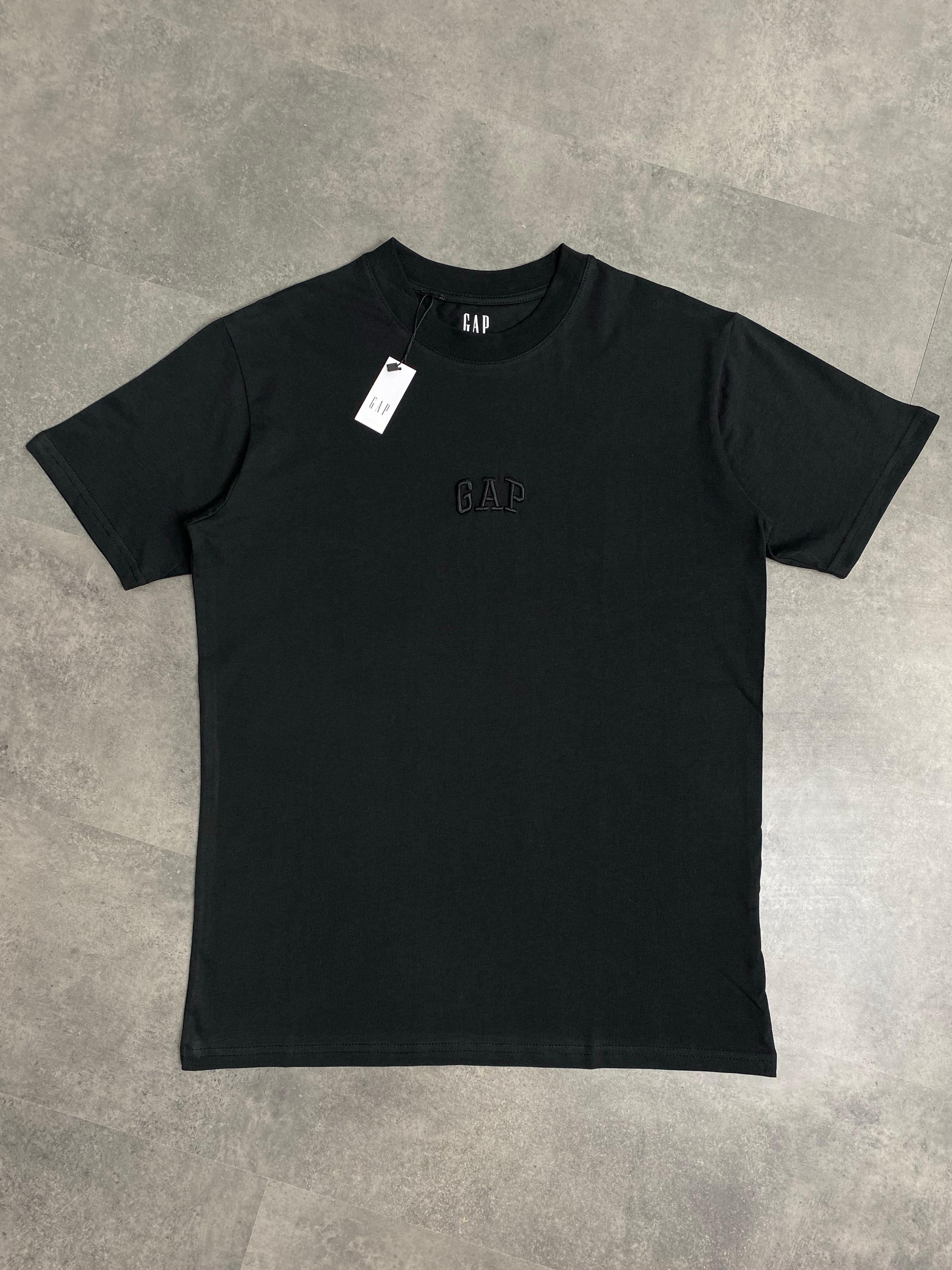 Yeni Sezon Mid Nakış Logo Basic T-shirt - SİYAH