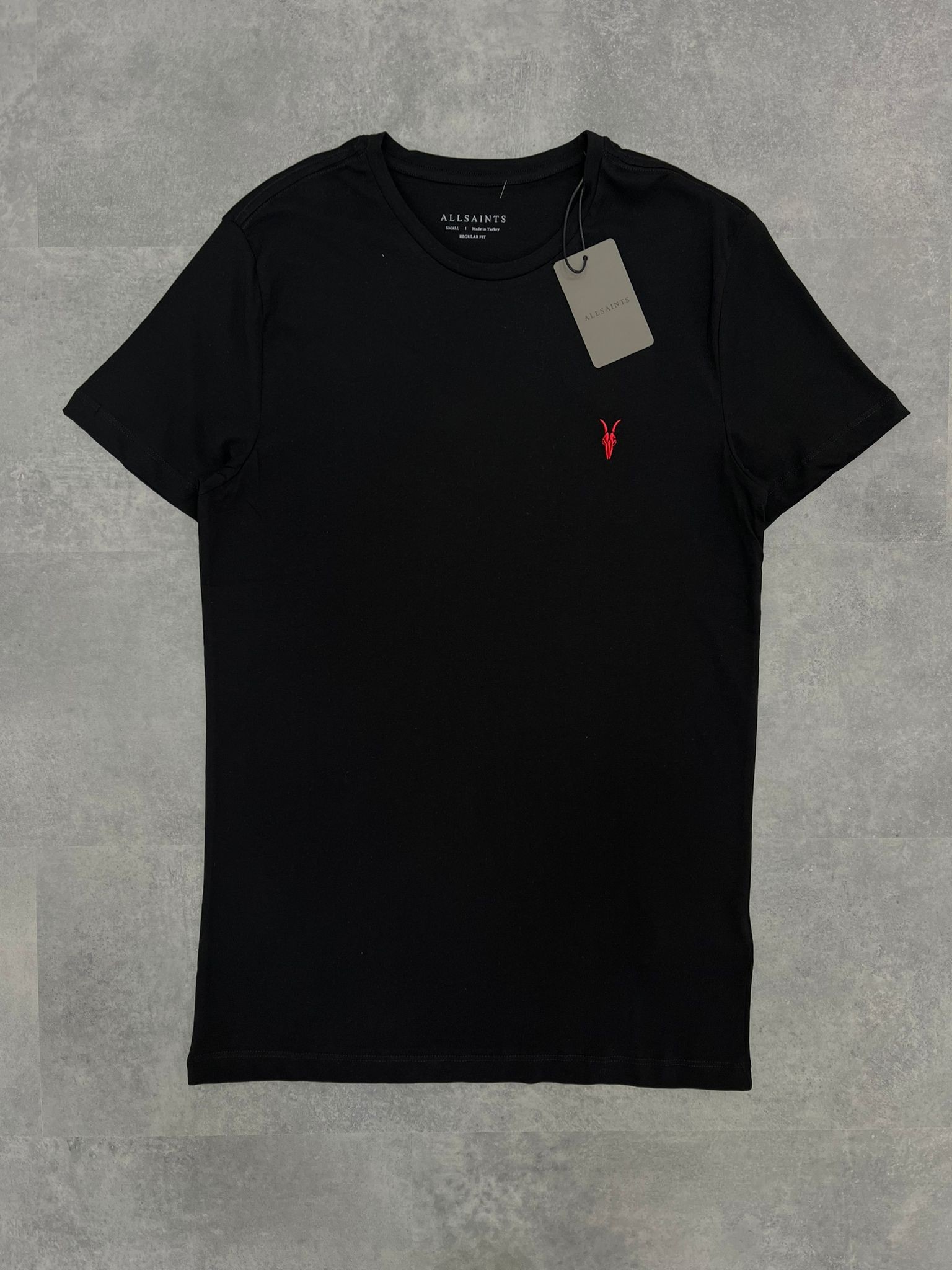 Yeni Sezon Nakış Basic Mini Logo  Black  T-shirt