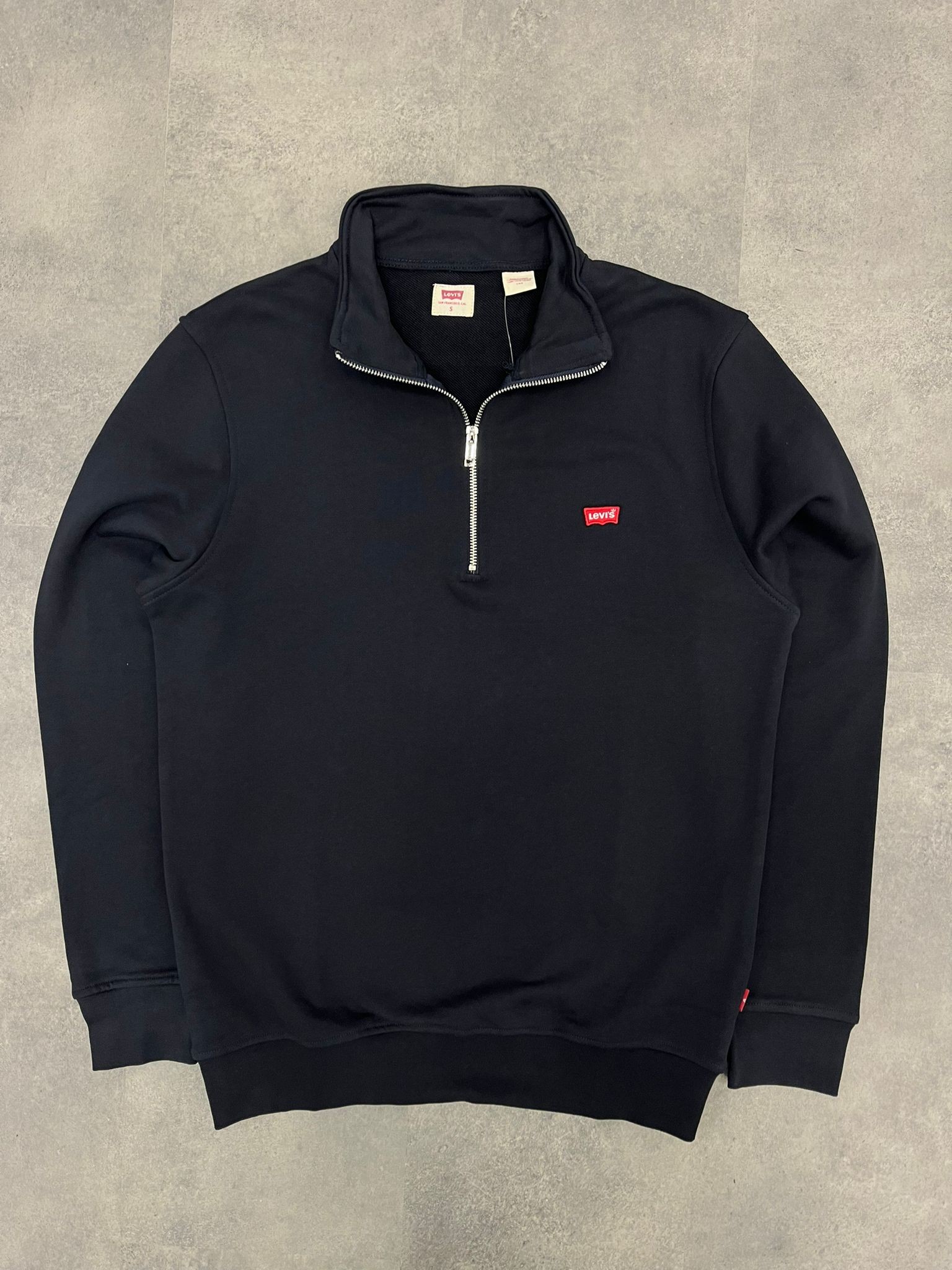 Yeni Sezon Yarım Fermuarlı Basic Mini Logo Sweatshirt