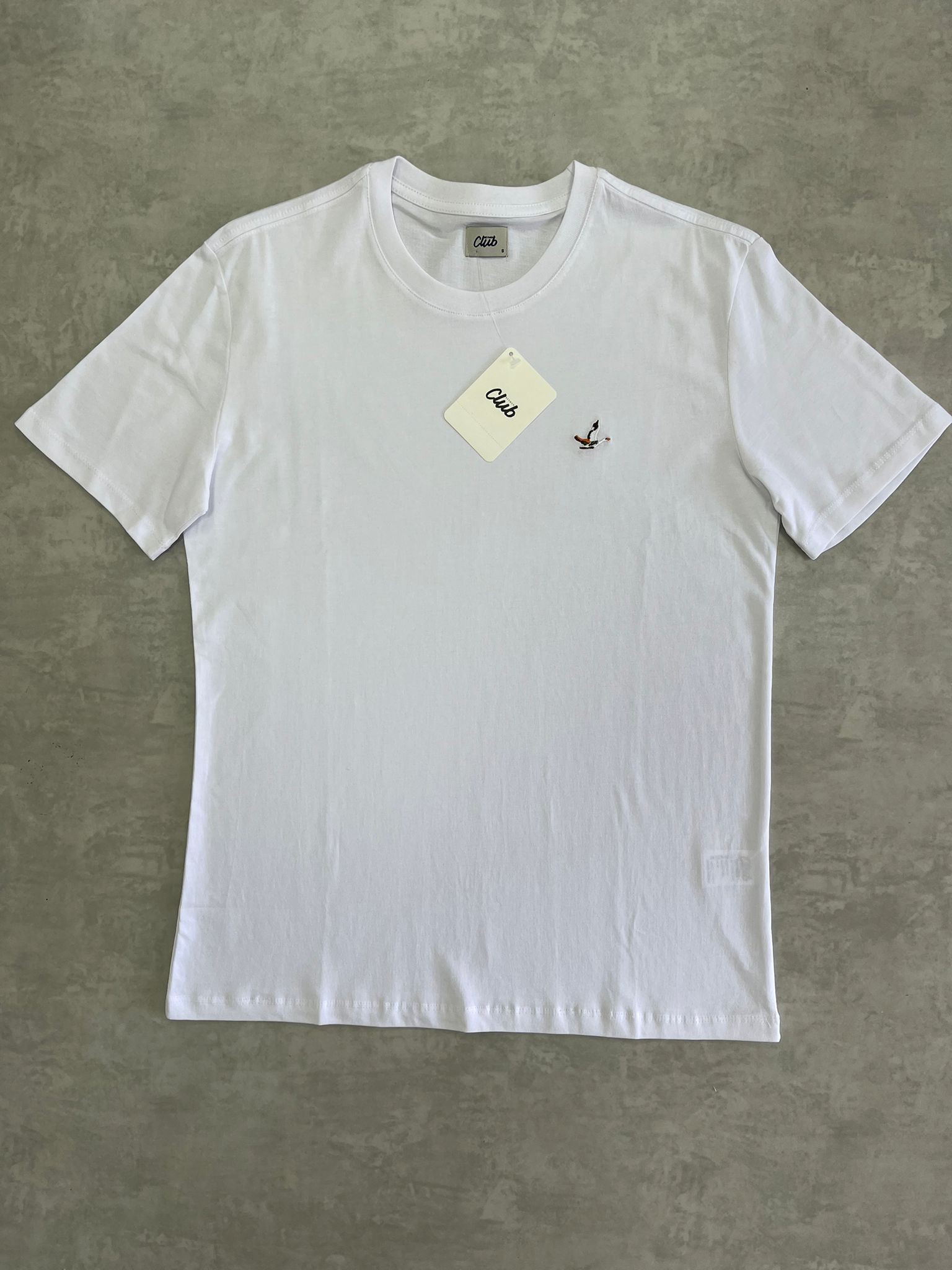 Yeni Sezon Classic Mini Logo Beyaz Basic T-shirt