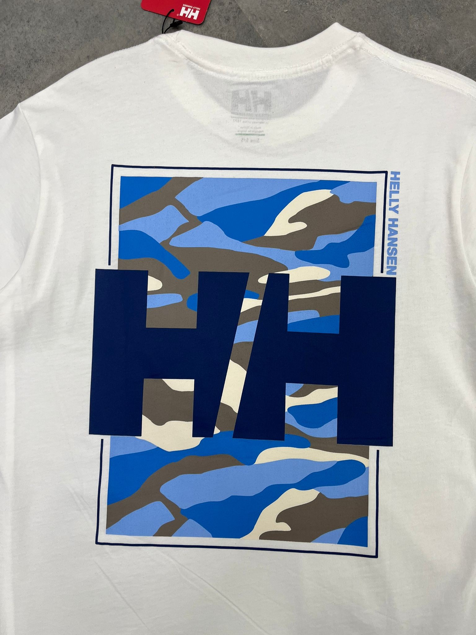 Yeni Sezon Back To Print Blue Camuflage White  T-shirt