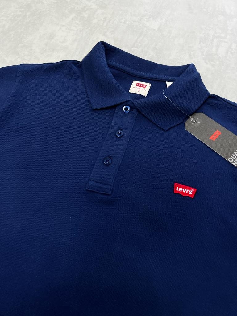 Classic Logo Basic Lacivert Polo Yaka T-shirt