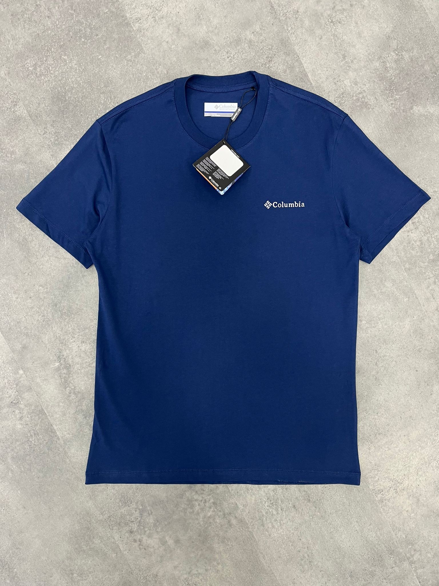 Yeni Sezon Basic Mini Logo Classic Navy Blue T-shirt