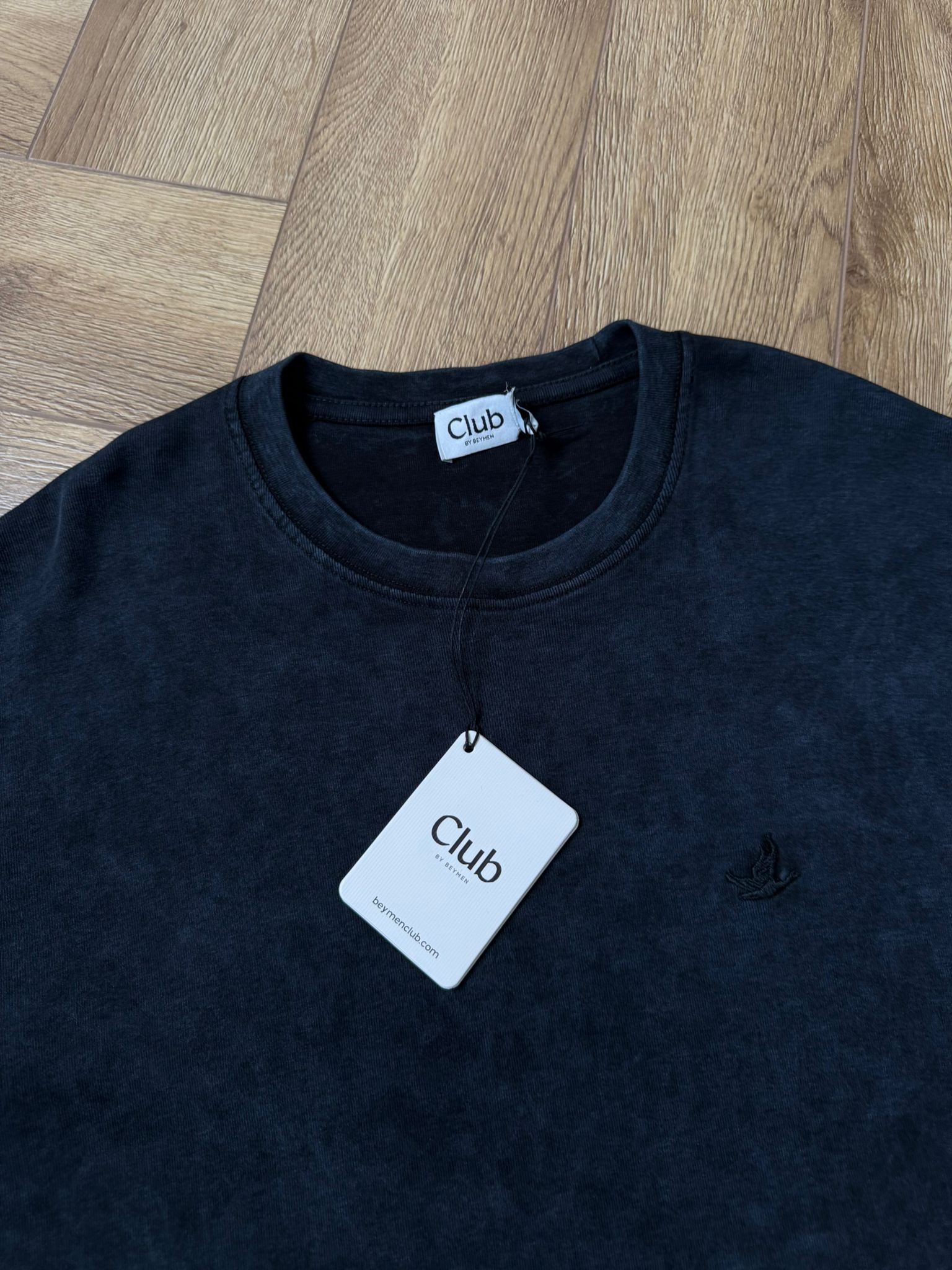 Yeni Sezon Yıkamalı Basic Mini Logo  T-shirt