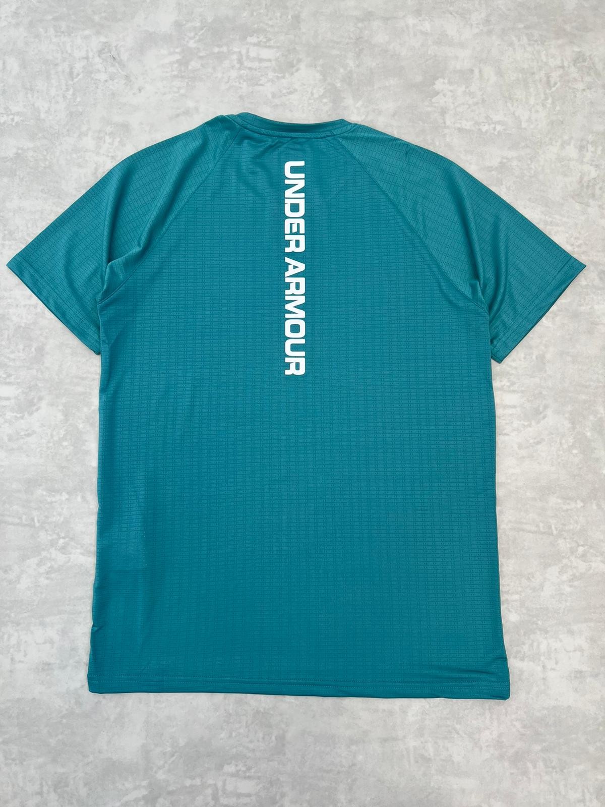 Back Print Detaylı Mini Logo Classic Petrol Green T-shirt