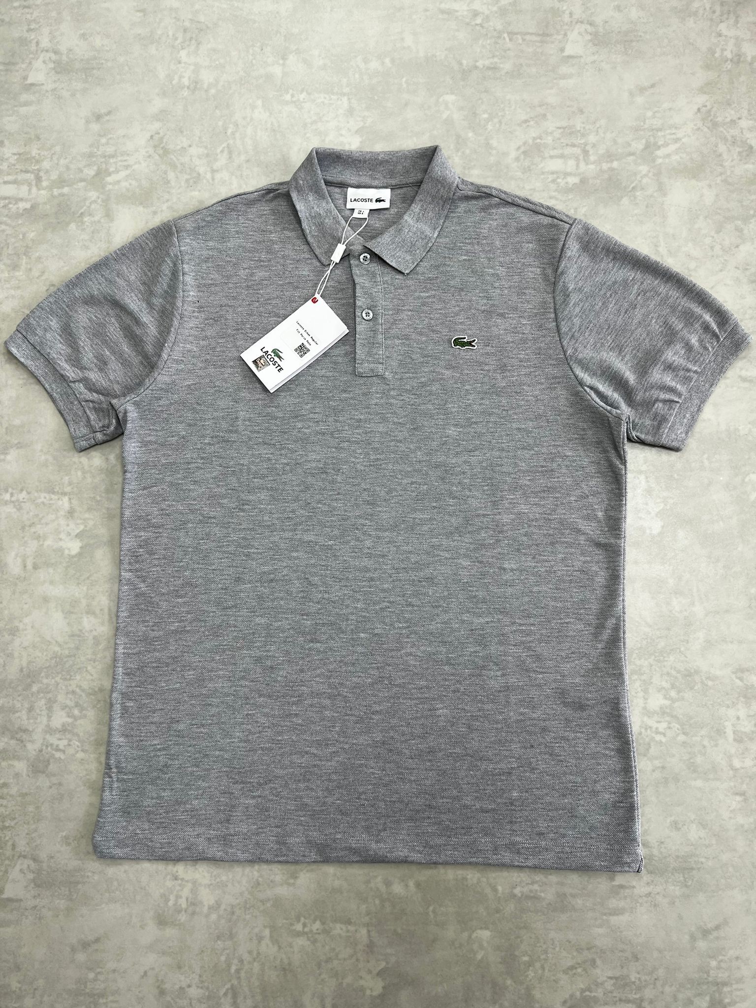 Classic Patch Mini Logo Polo Yaka Gray T-shirt