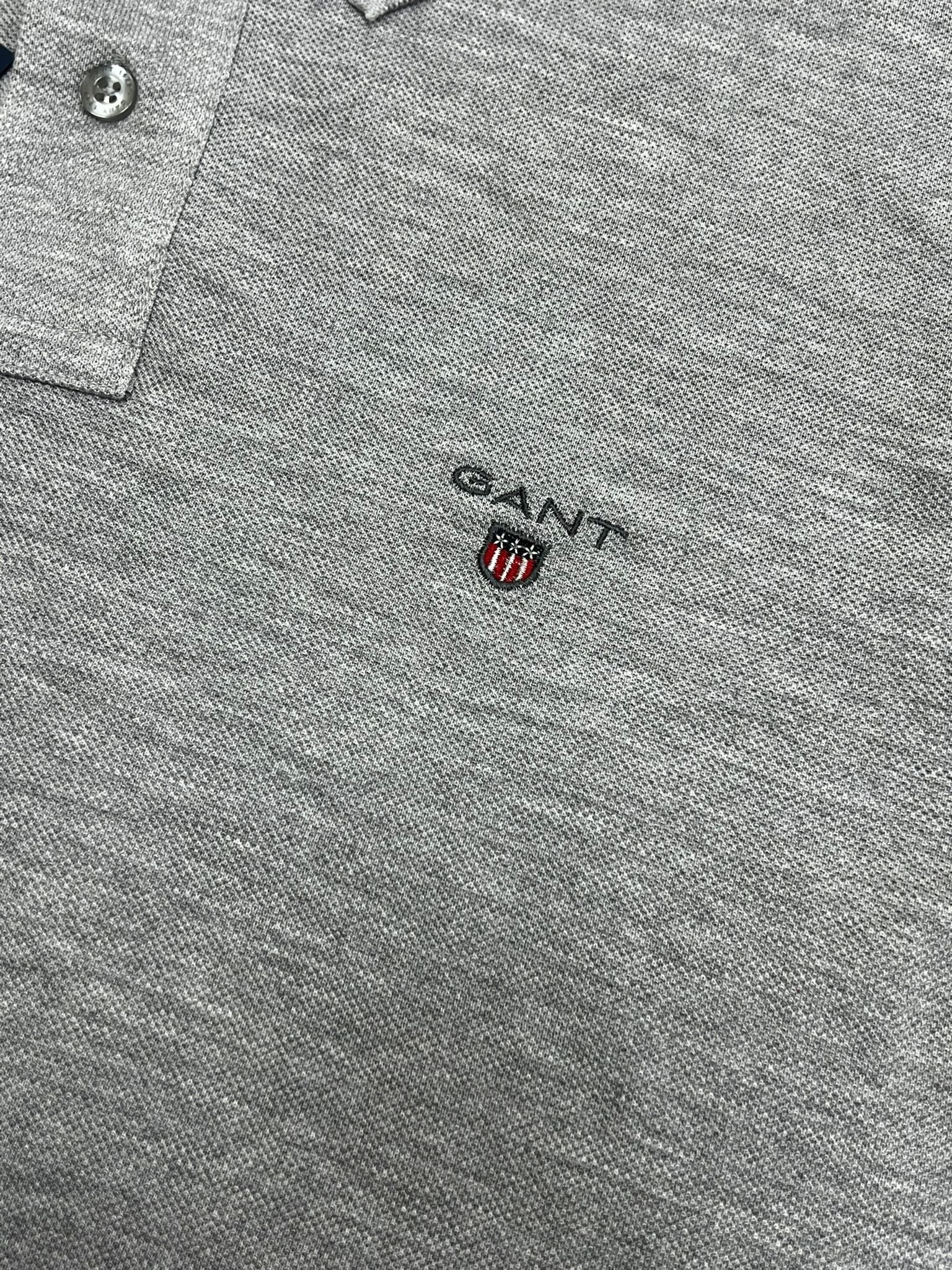 Classic Ceest Logo Basic Gray Polo Yaka T-shirt