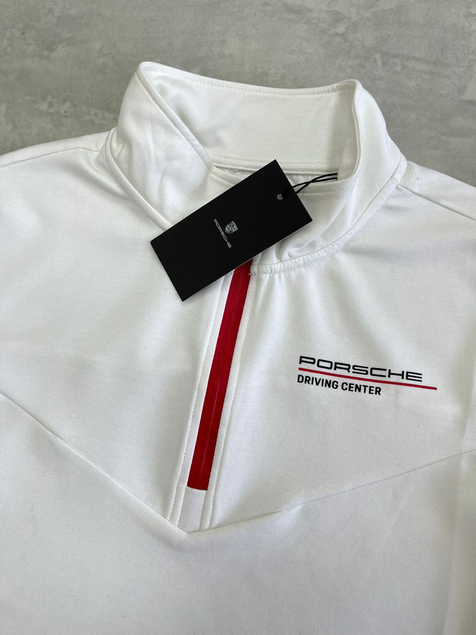 Özel Seri Yarım Fermuarlı Long Sleeve White T-shirt 