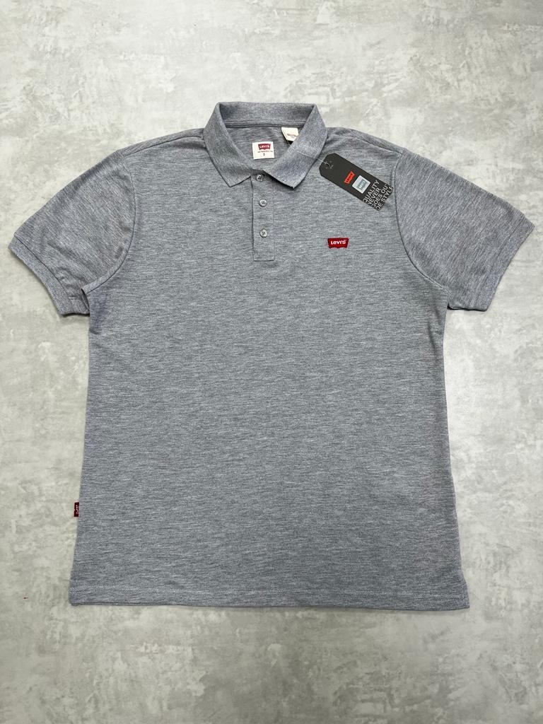 Classic Logo Basic Gray Polo Yaka T-shirt