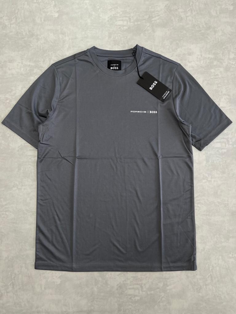 Porche x Bss Logo Clima Cool (Nefes Alan) Gray T-shirt