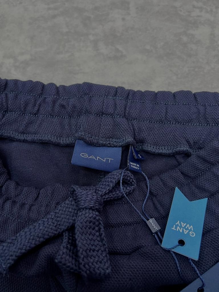 Örgü Kumaş Classic  Nakış Arma  Logo  Navy Blue  Şort 