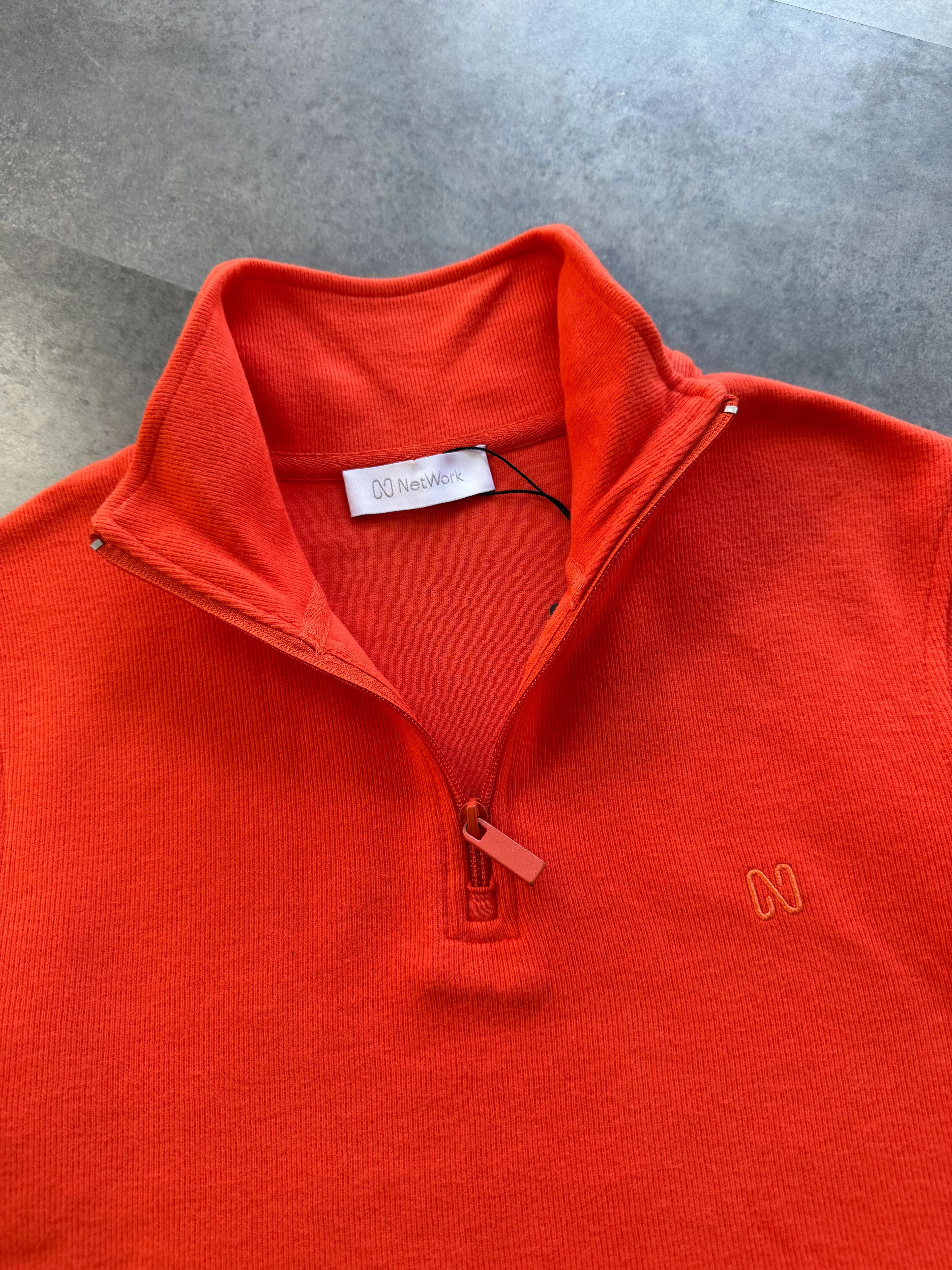 Yeni Sezon Selanik Kumaş Yarım Fermuarlı Sweatshirt