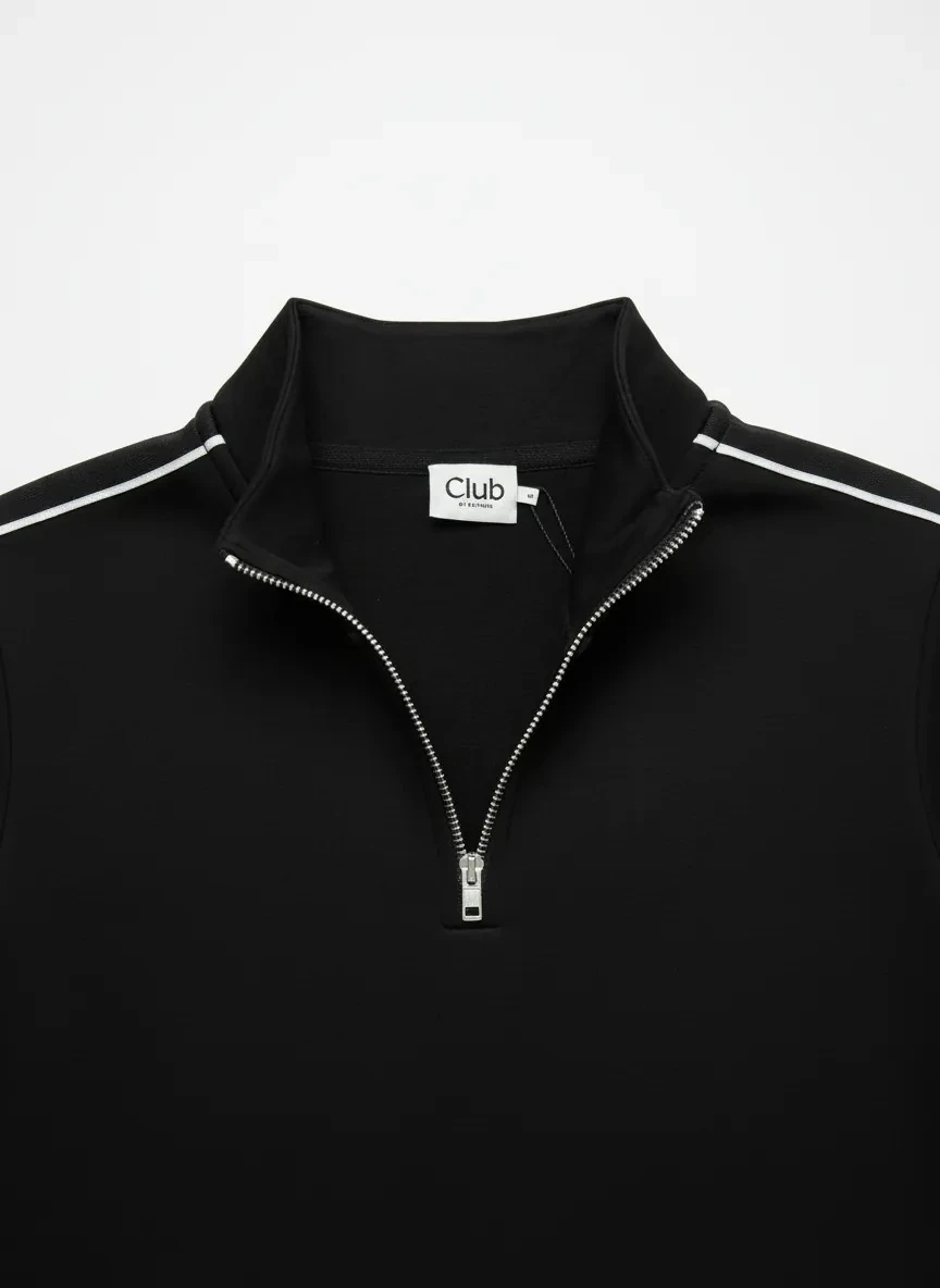 Yeni Sezon Premium Şerit Detaylı Double Face Ceket