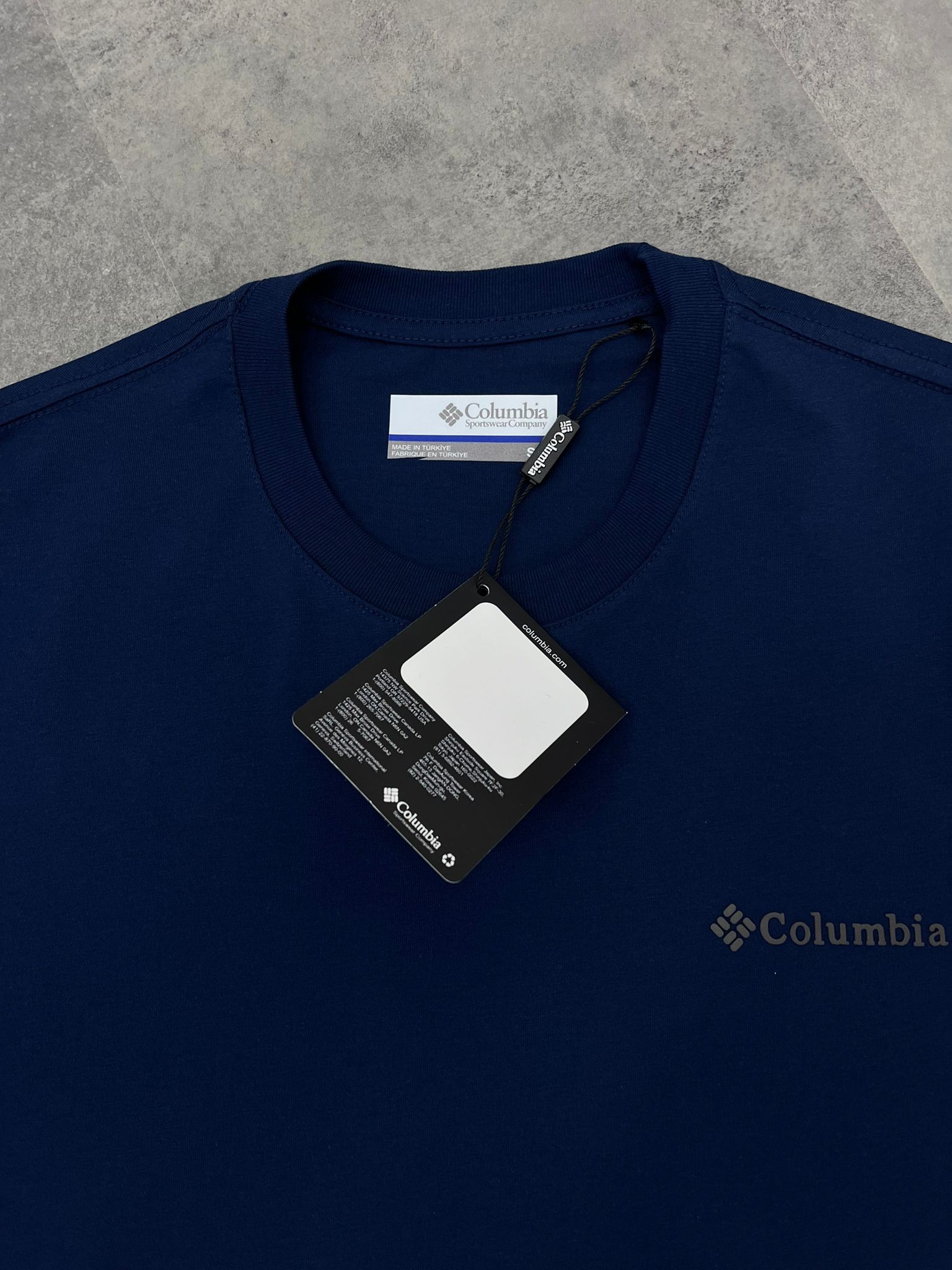 Yeni Sezon Basic Mini Logo Classic Navy Blue T-shirt