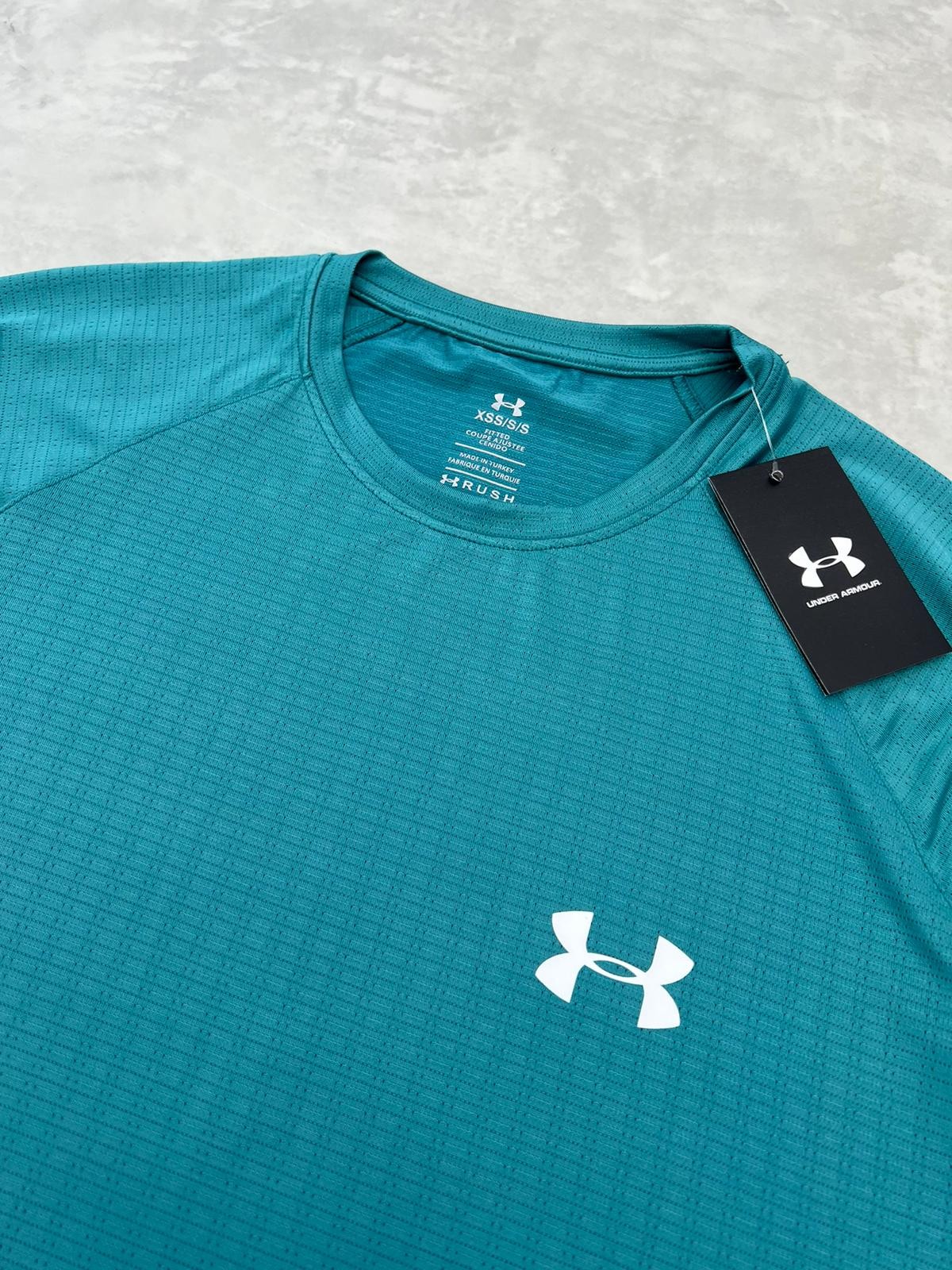 Back Print Detaylı Mini Logo Classic Petrol Green T-shirt