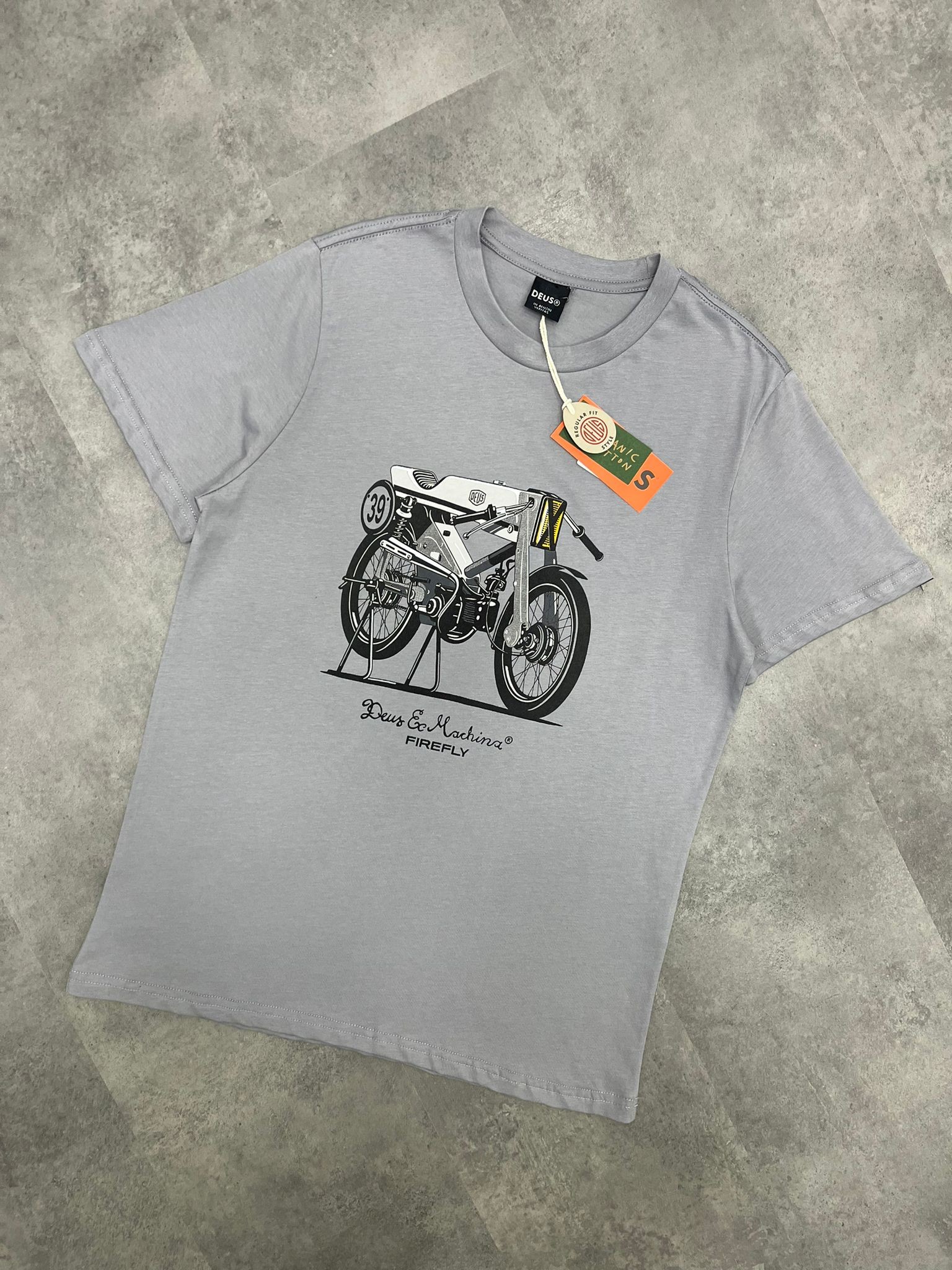 Yeni Sezon Ex Machina Fire Flay Gray T-shirt