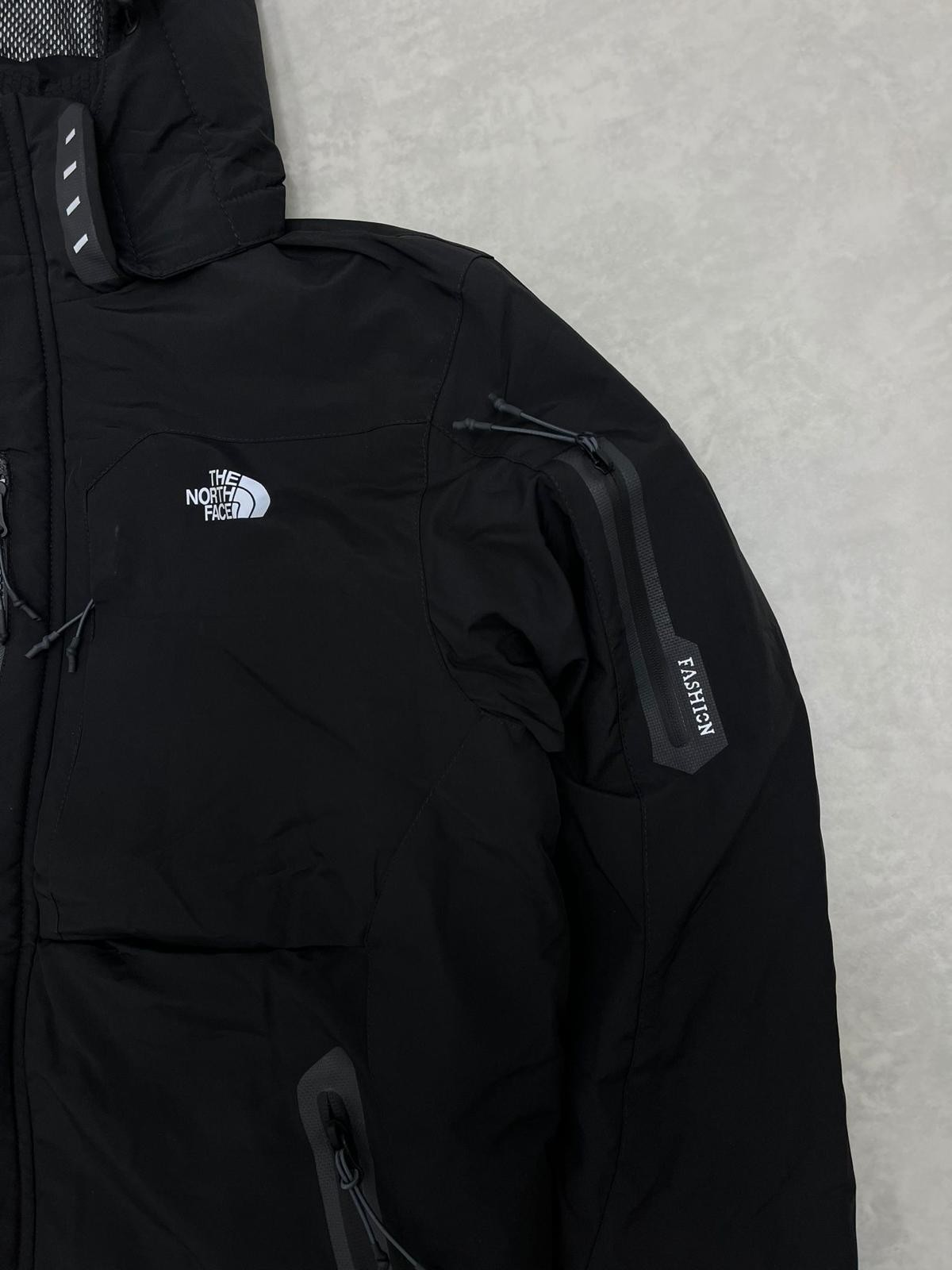 Classic Cep Detaylı İthal WaterProof Şişme Bel Destekli Black Termal Astarlı Mont