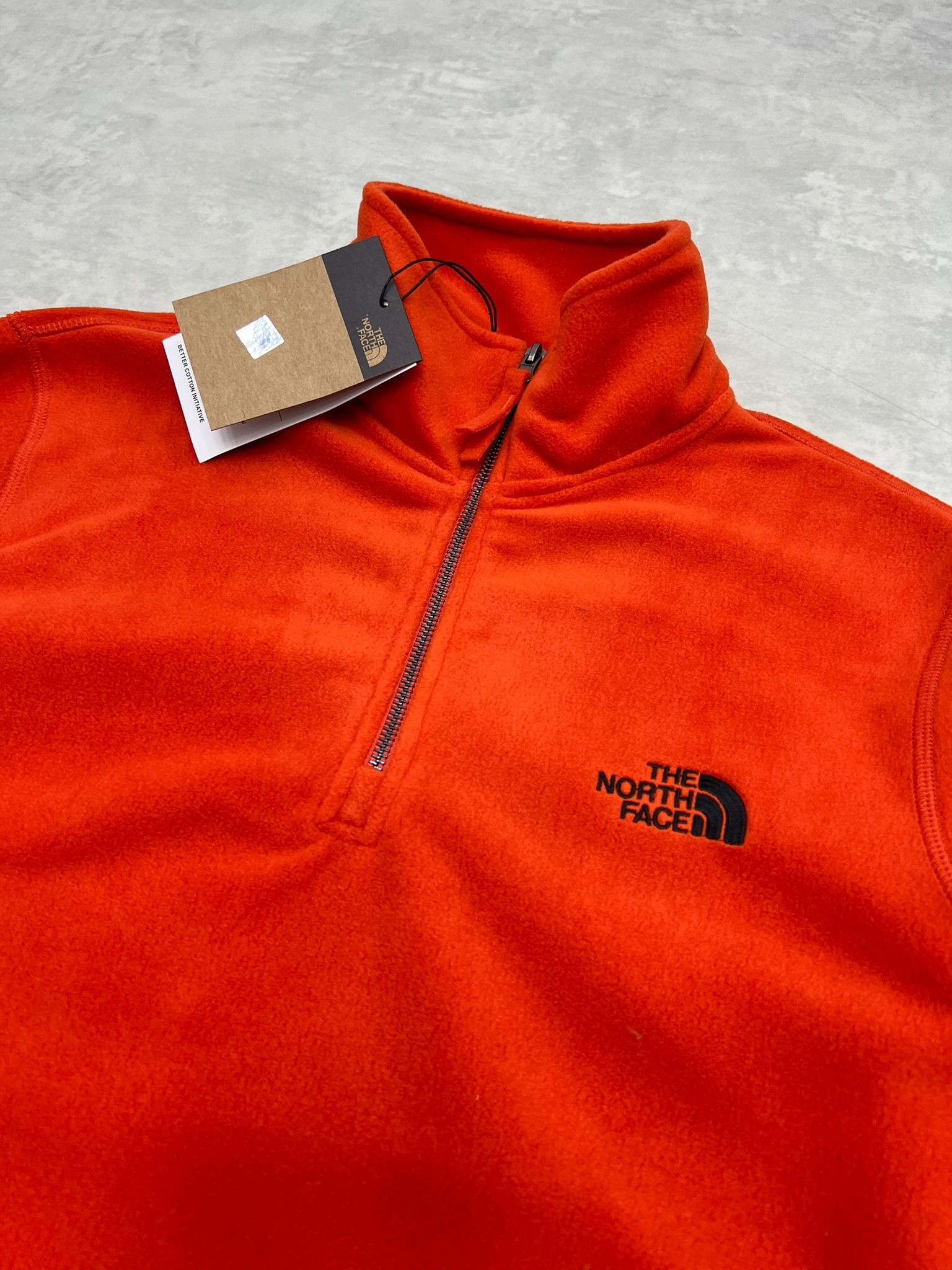 Yarım Fermuarlı Mini Logo Orange Polar