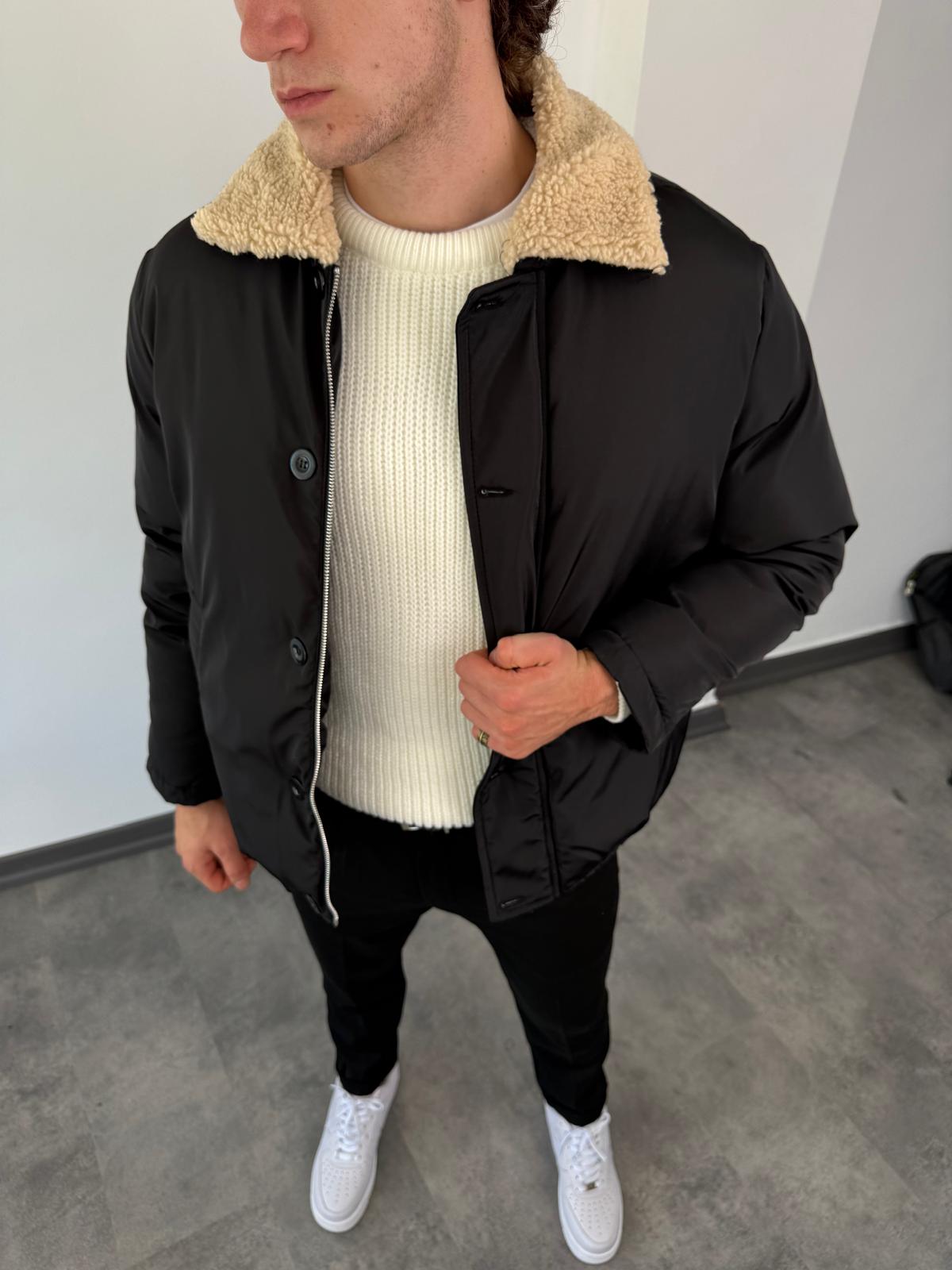 Yeni Sezon Kürk Detaylı Şişme Mont