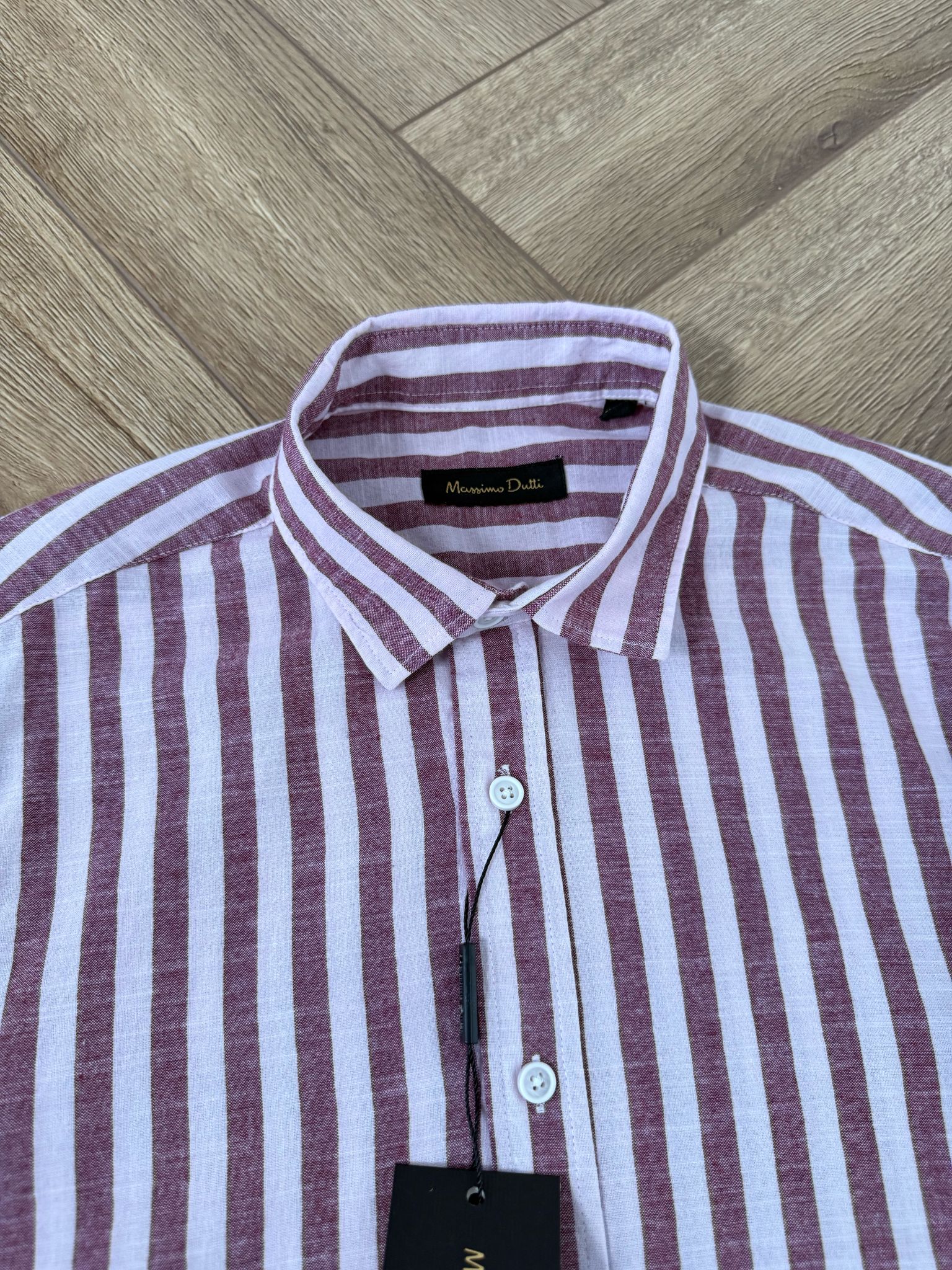 Yeni Sezon Çizgili Keten Gömlek