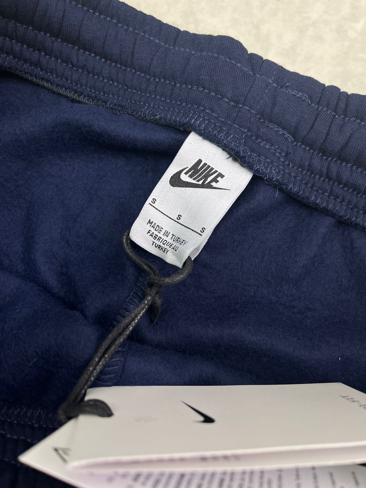 Yeni Sezon Patch Logo Üç İplik Şardonlu Kışlık Navy Blue Eşofman Altı