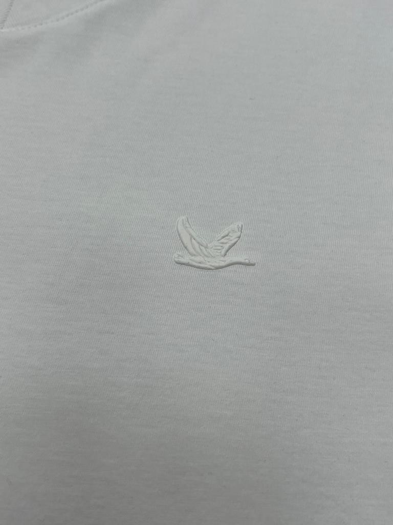 V Yaka Classic Mini Logo White Basic T-shirt