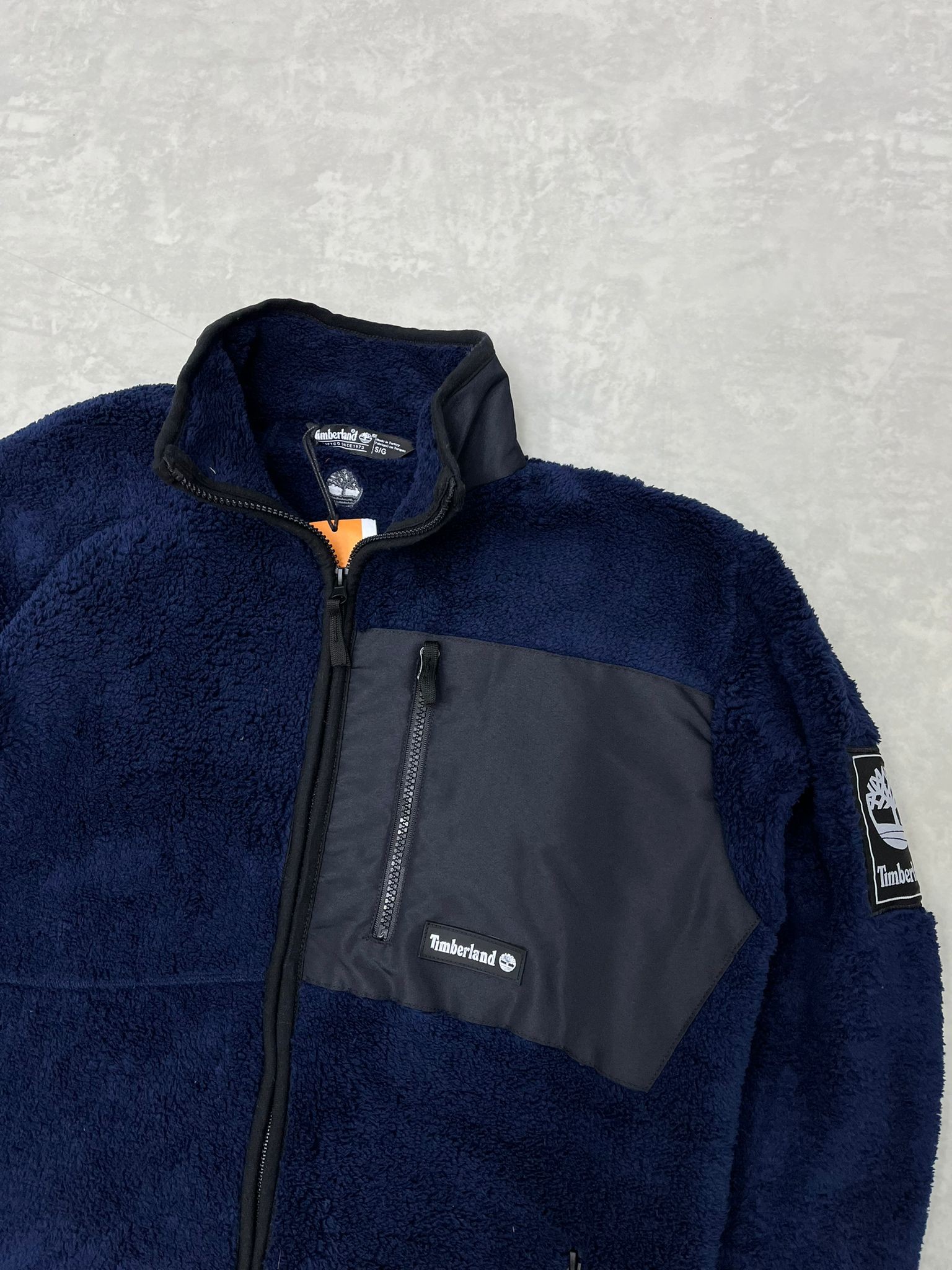 Yeni Sezon Tam Fermuarlı Kaplamalı Peluş Navy Blue Ceket 