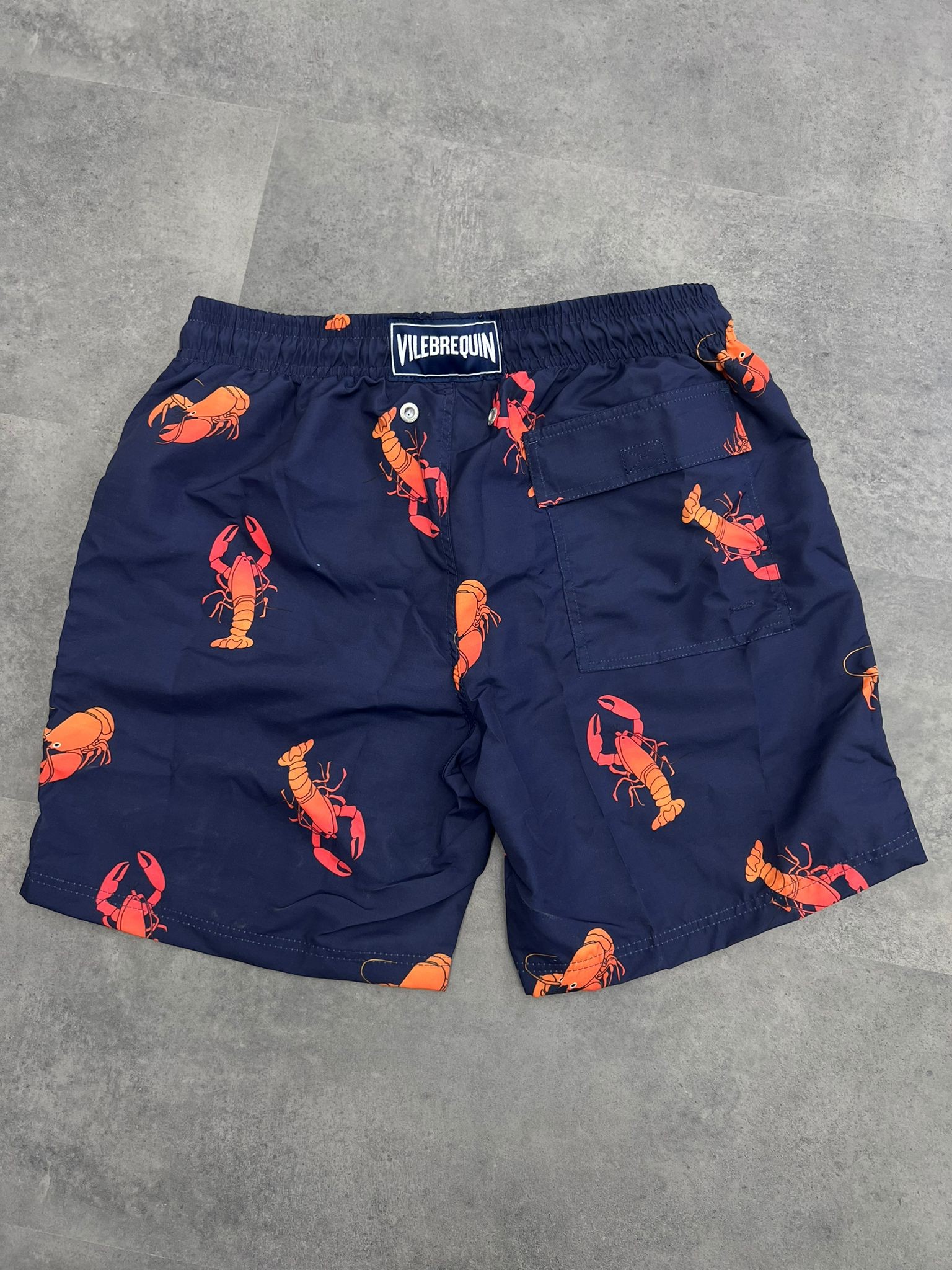 Yeni Sezon Digital Desenli Fast Drying Crab Navy Blue  Deniz Şortu