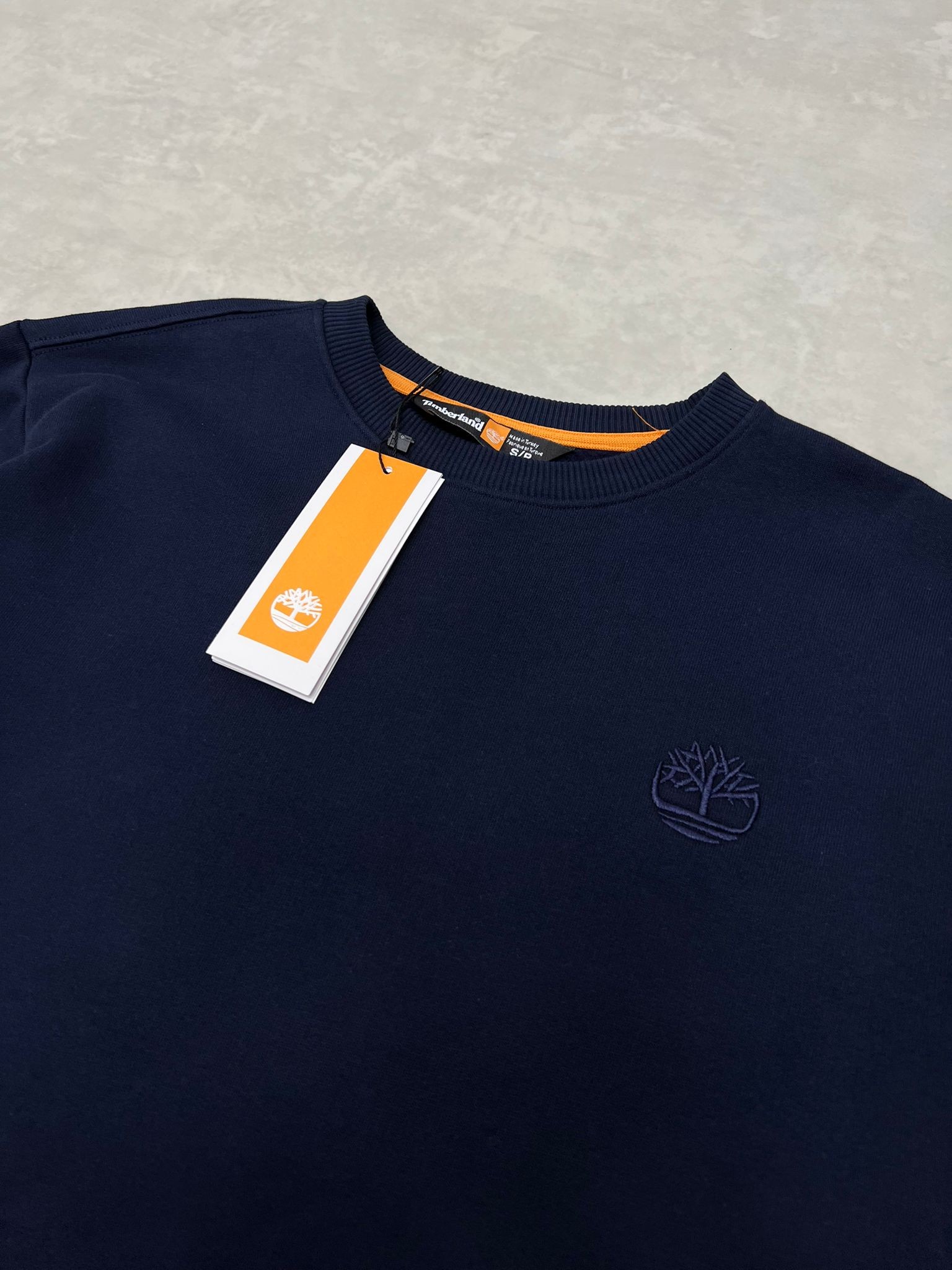 Classic Basic Nakış Logo Lacivert Şardonlu  Sweatshirt