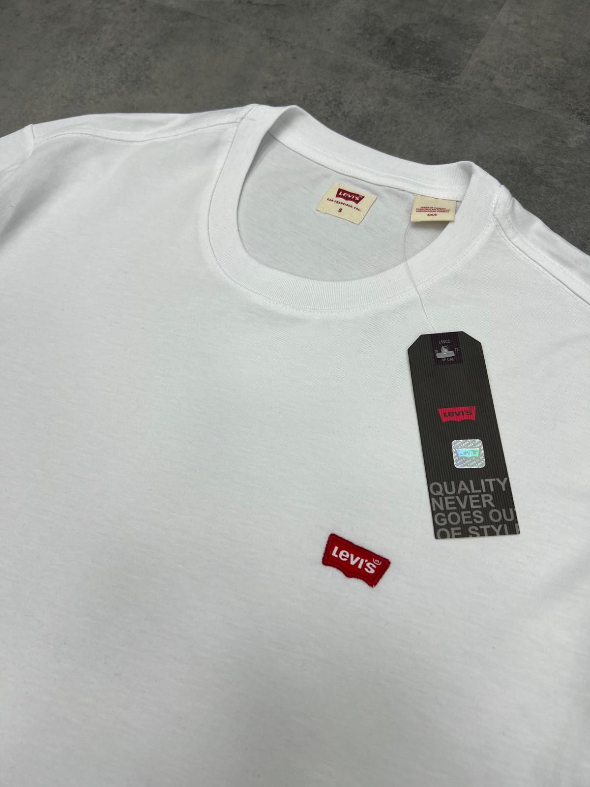 Yeni Sezon Classic Mini Logo Basic White T-shirt