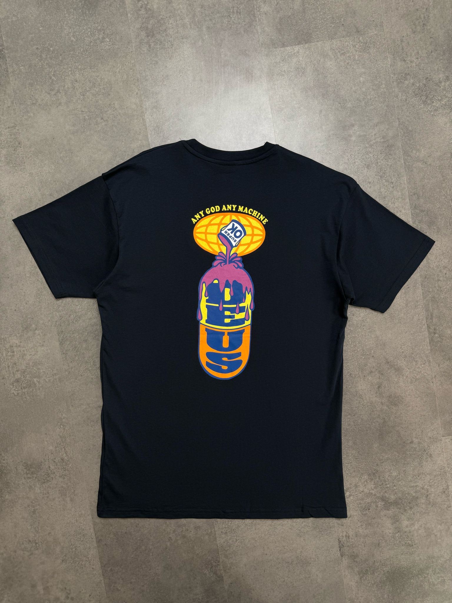Yeni Sezon Ex Machina God Any Navy Blue T-shirt