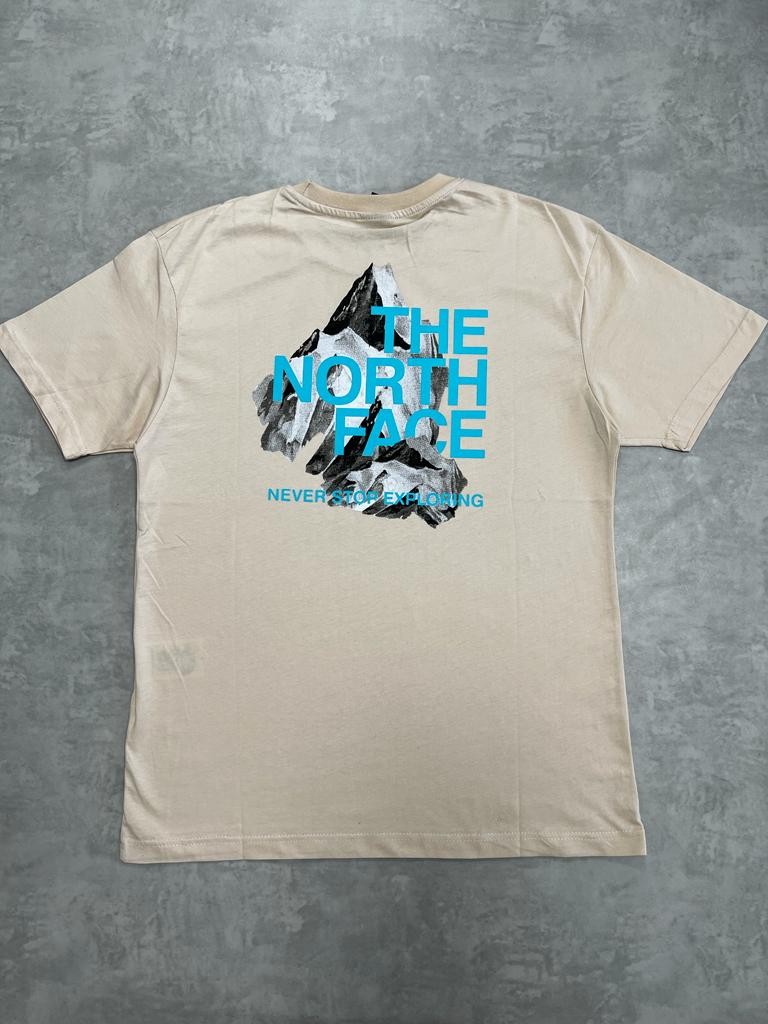 Mountain Print Cream T-shirt