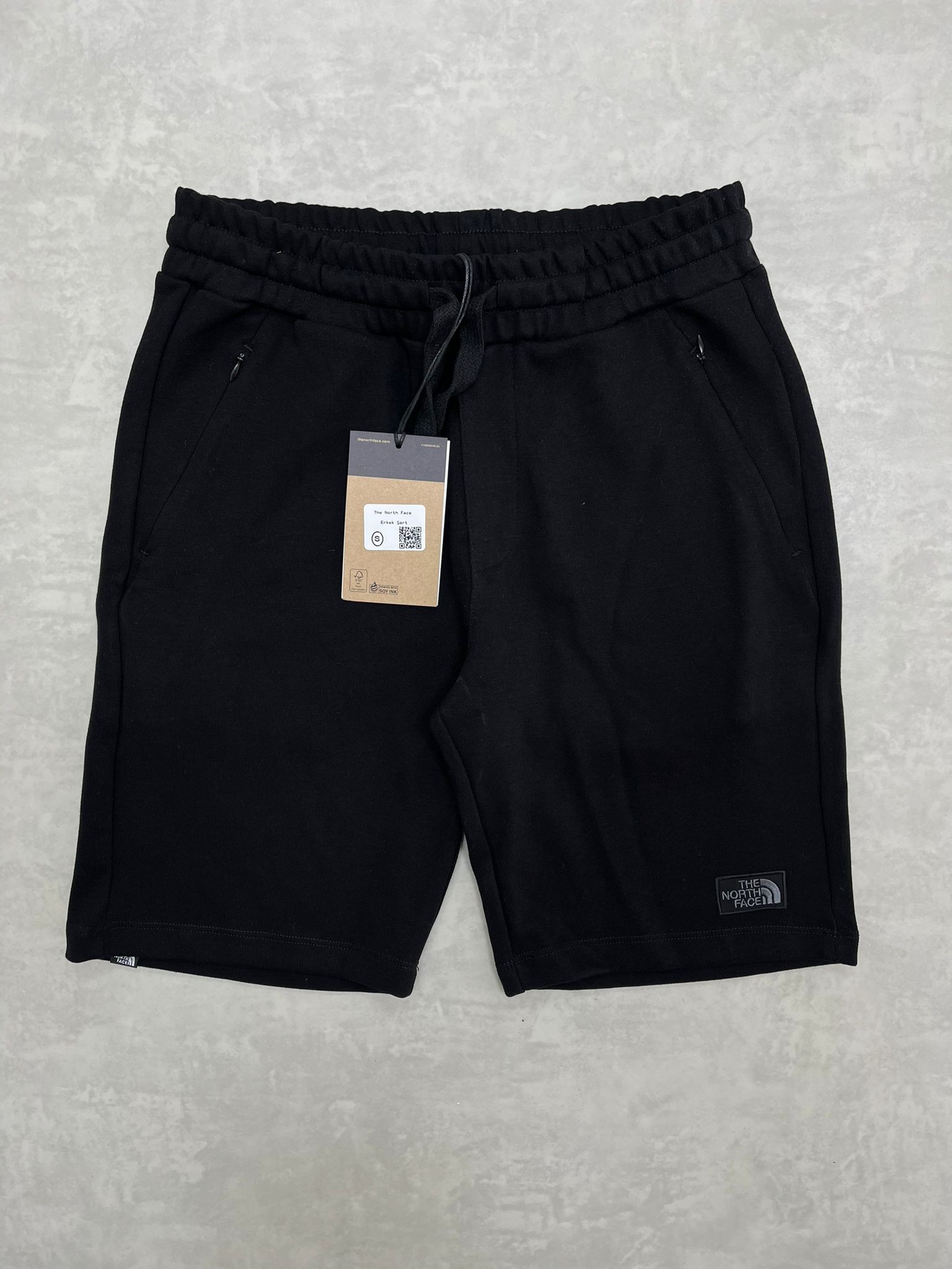 Double Face Black Nakış Logo Şort