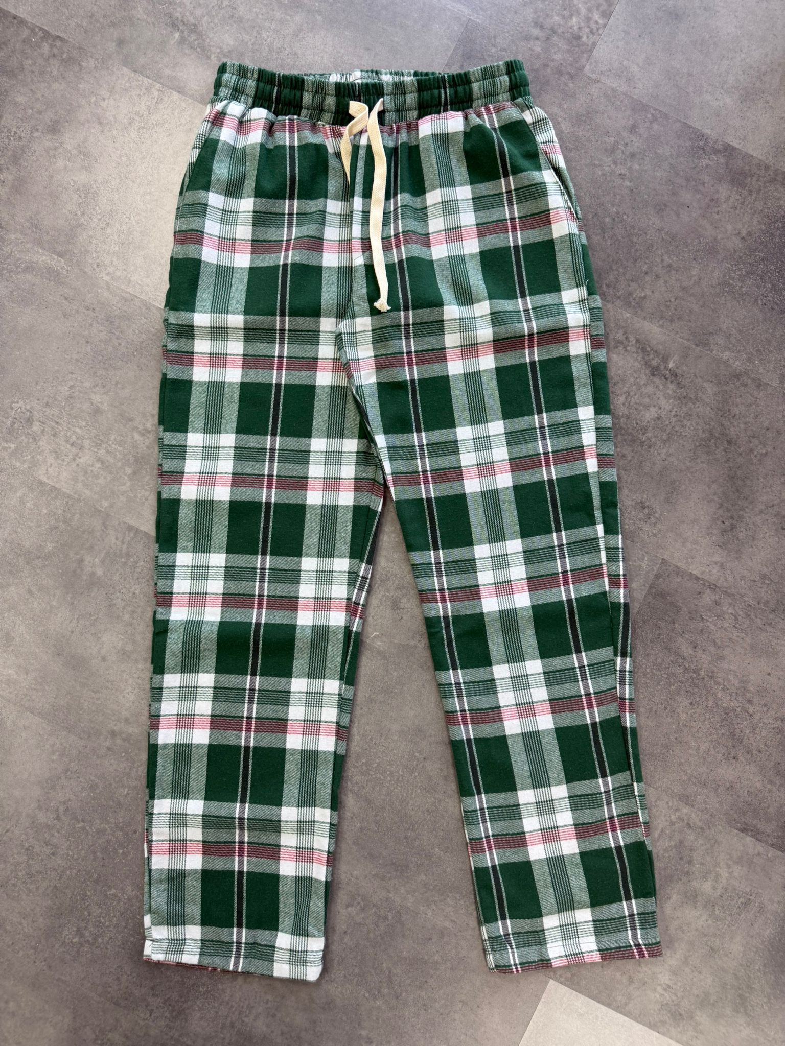 Yeni Sezon Flanel Ekoseli Pijama - YEŞİL